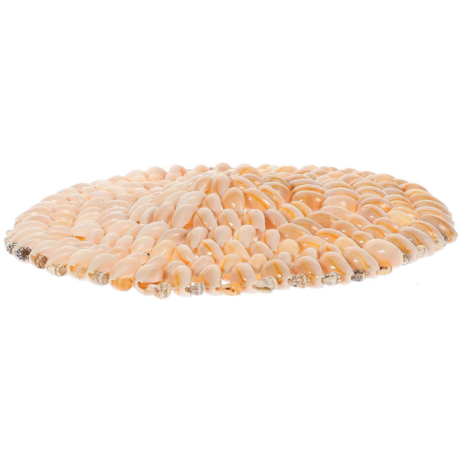 Cup Mats For Drinks Tea Table Rustic Shells Coaster Square Shape 20.00X20.00X1.00CM Heat Insulation 1Pack