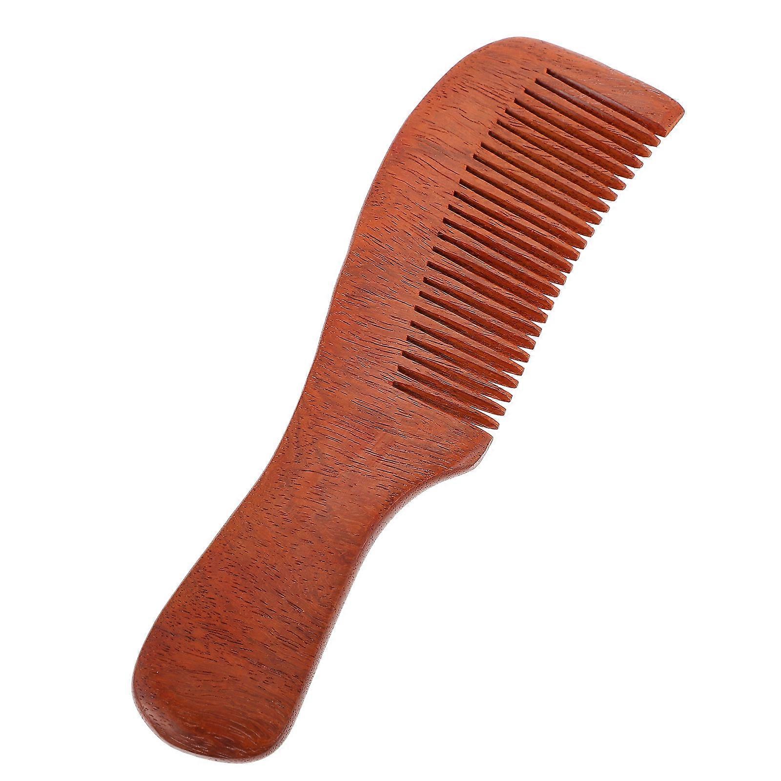 Wooden Handle Hair Comb for Styling and Combing Small Size Brown Sandalwood 1pc