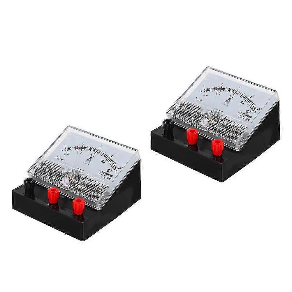 Ammeter For Experiments Plastic For Physics Lab Students Measuring 9x8.5cm 2Set