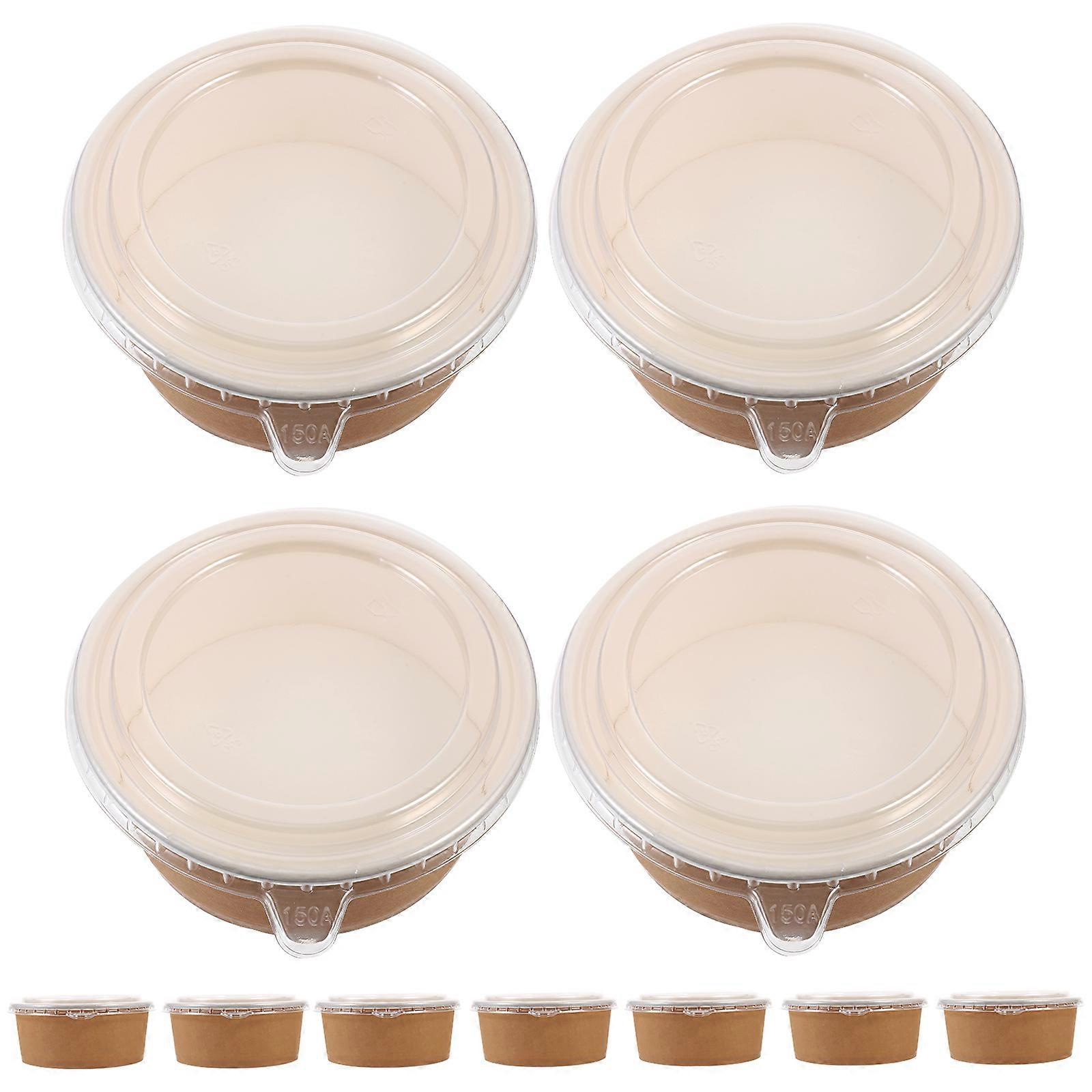 Round Shape Kraft Paper Leak-Proof Light Brown 20Pcs For Birthday Parties