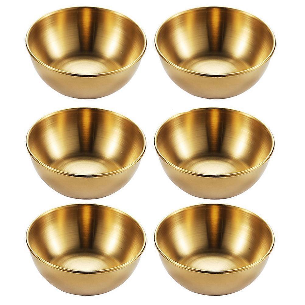 Stainless Steel Appetizer Plate Cold Resistant Restaurants 6Pcs