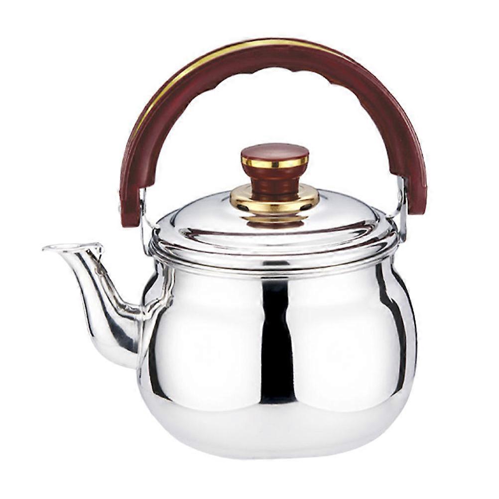 Boiling Water Kettle Whistling Kitchen Utensil Silver 2L Capacity Heating Milk or Coffee 1Set