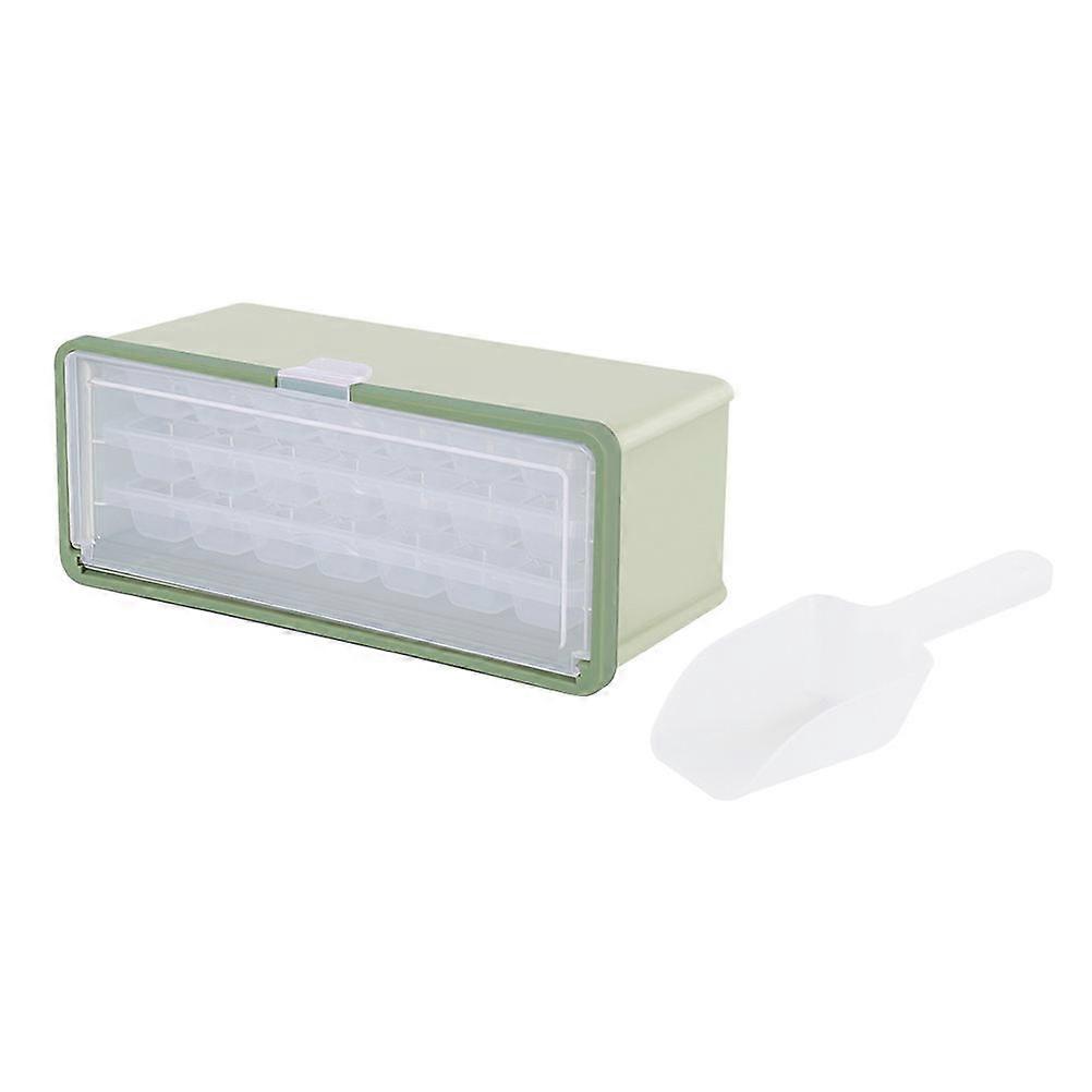 Ice Cube Tray Plastic Ice Cube Making Mold for DIY Use 1Set Green