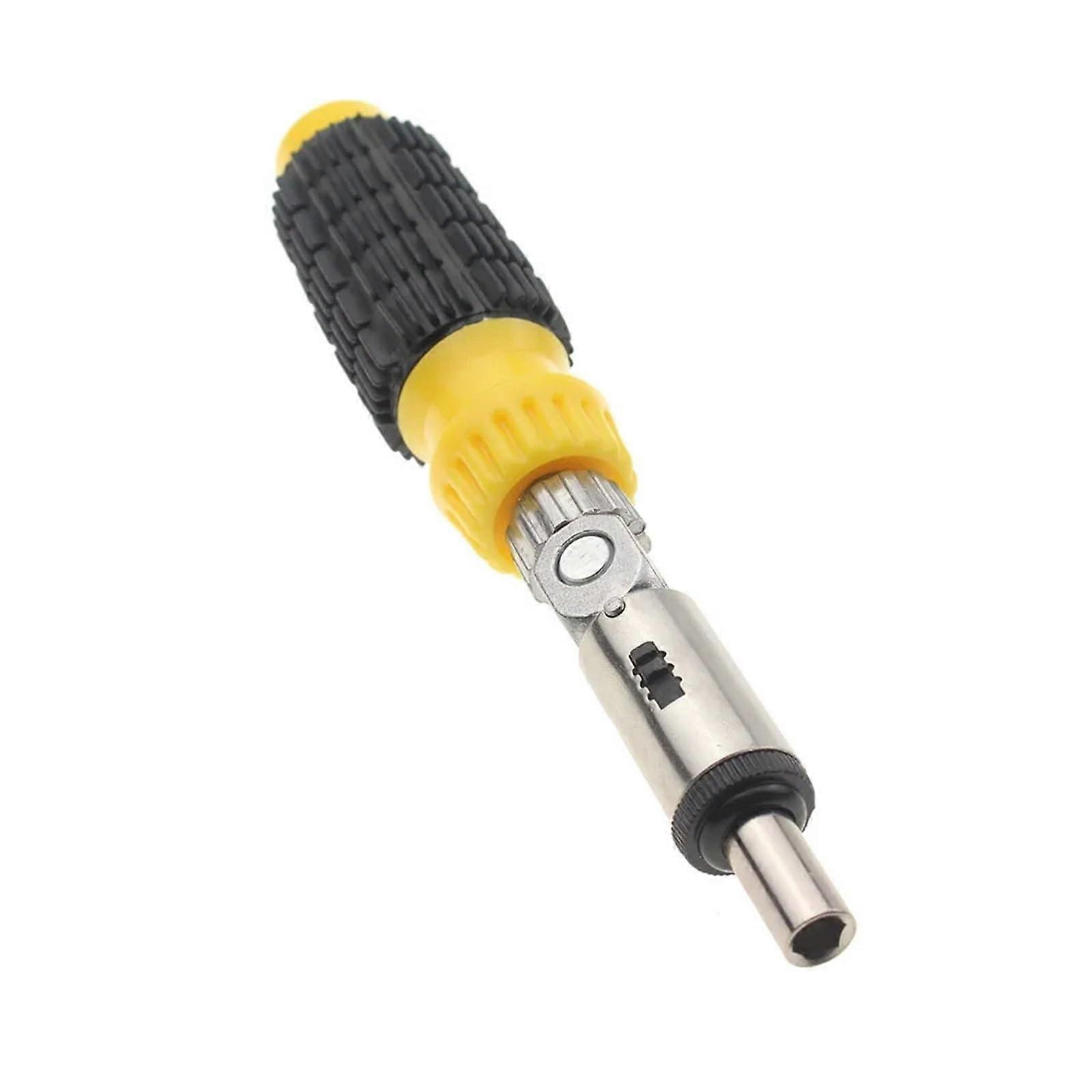 1/4 inch hex extension bar with 180degree swivel ratcheting screwdriver
