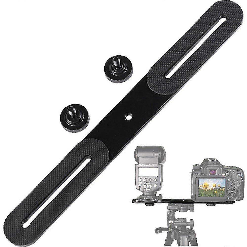 Dual Camera Mount Extension Pole with 2 Adapter Screws, Dual Tripod Mount for DSLR and Action Cameras