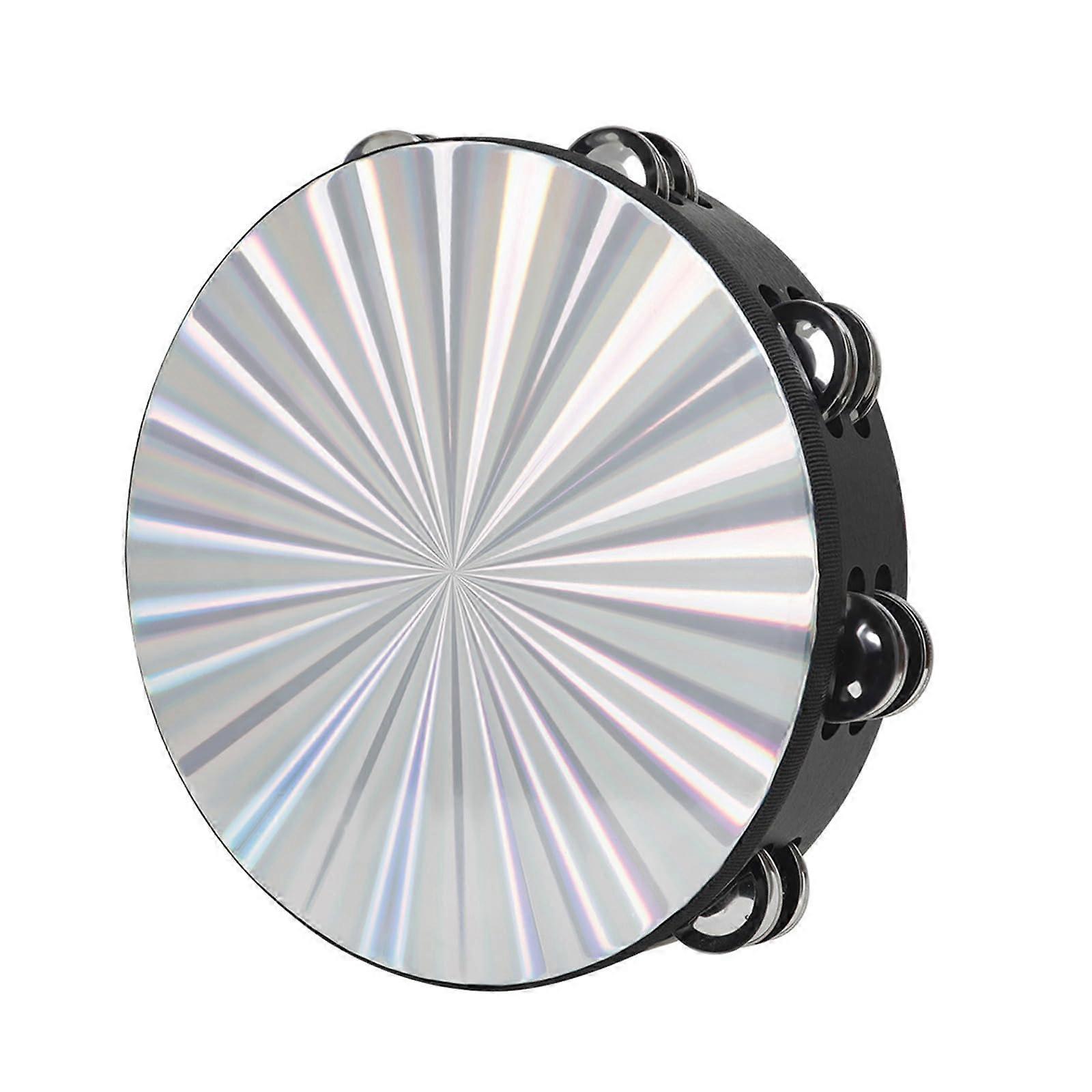 Doublerow tambourine, round shape, music tambourine, metal jingles, handheld, party, percussion, drum kit, instruments, 8inch tambourine