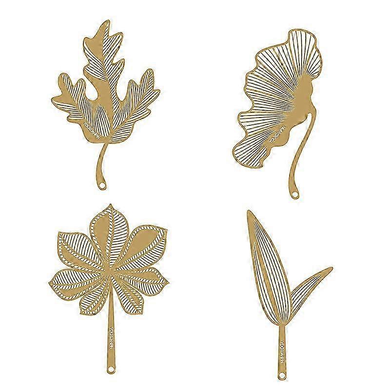 Set of 4 Zinc Alloy Bookmarks for Readers, Teachers & Students - Unique Birthday Gift for Book Lovers