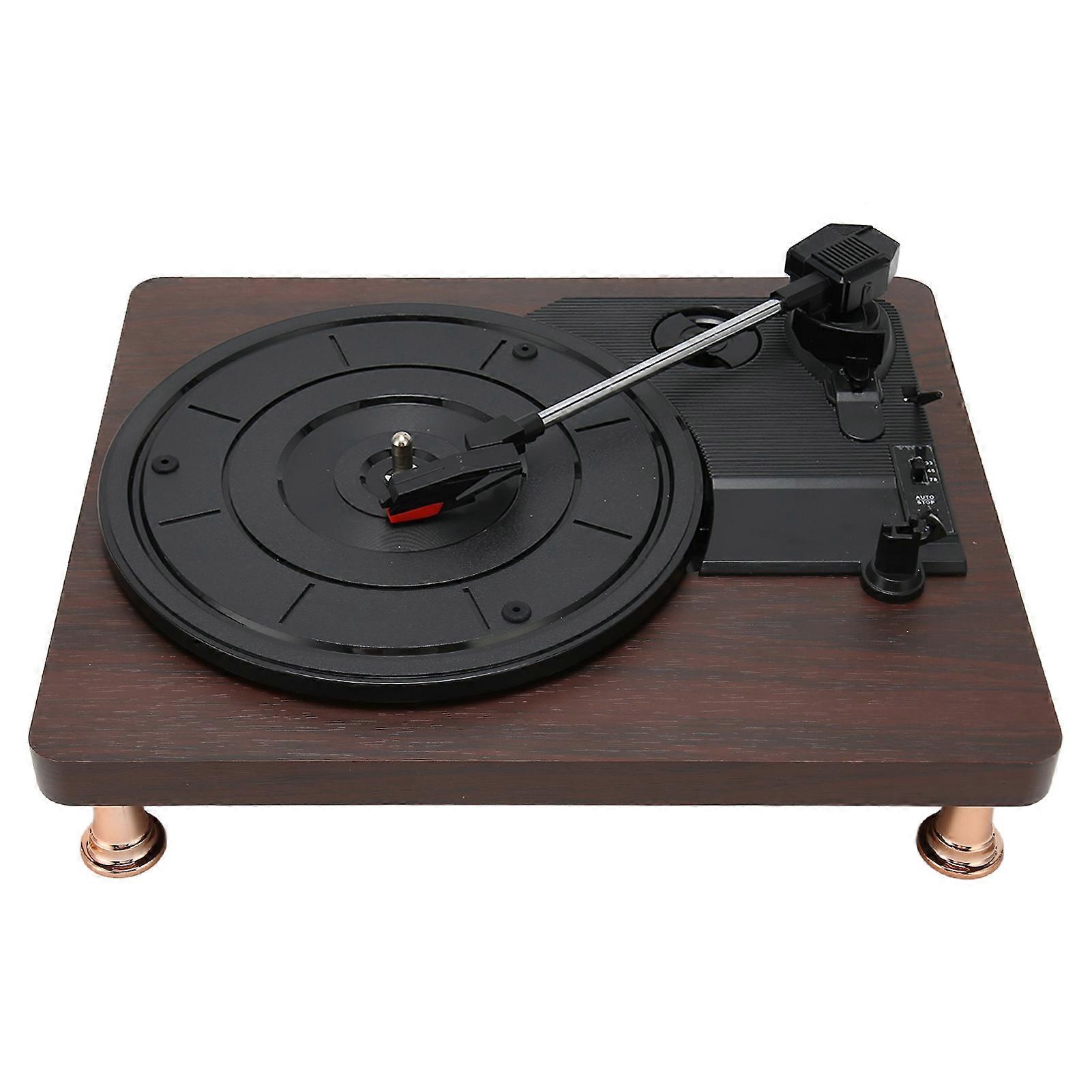 Vinyl Record Player 3 Speeds Vintage Turntable Record Player for Entertainment Decor 100‑240V
