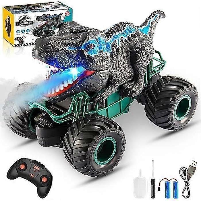 Remote Control Car For Kids, All Terrain Remote Control Dinosaur Car Toy For Boys 3 4 5 6 7 8 Years Old