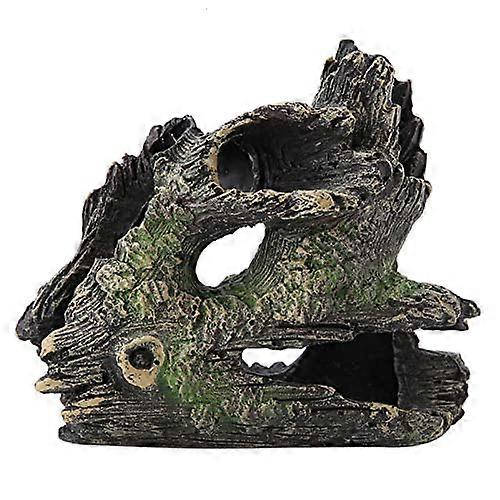 Aquarium Driftwood Artificial Wood Tree Trunk Root Shrimp Spawning Soil Cave Vivarium Decoration Model 03