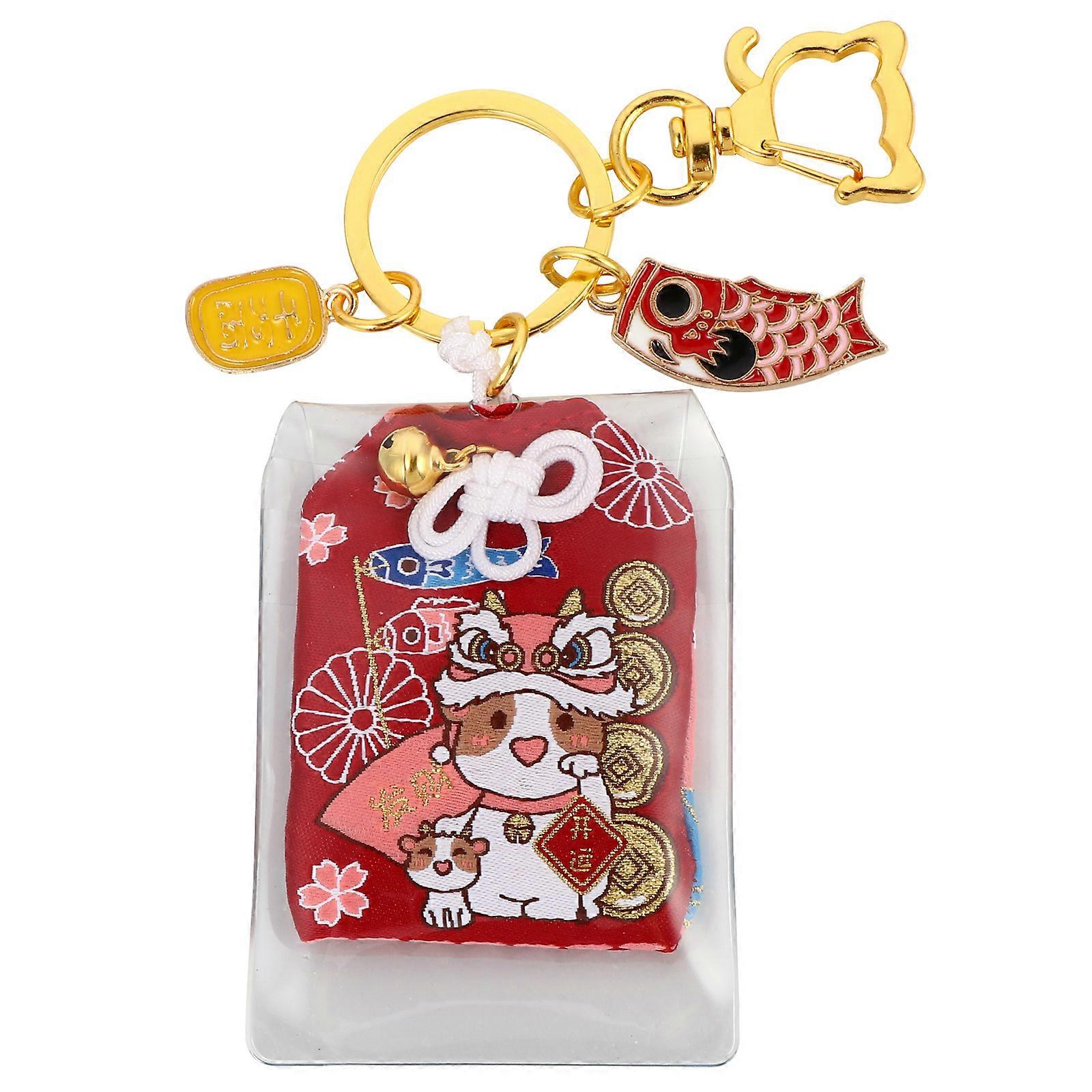 Ox Year Keychain Pendant Durable Alloy Hanging Ornament Festive Lightweight Glossy Design for Bags Keys Celebrating