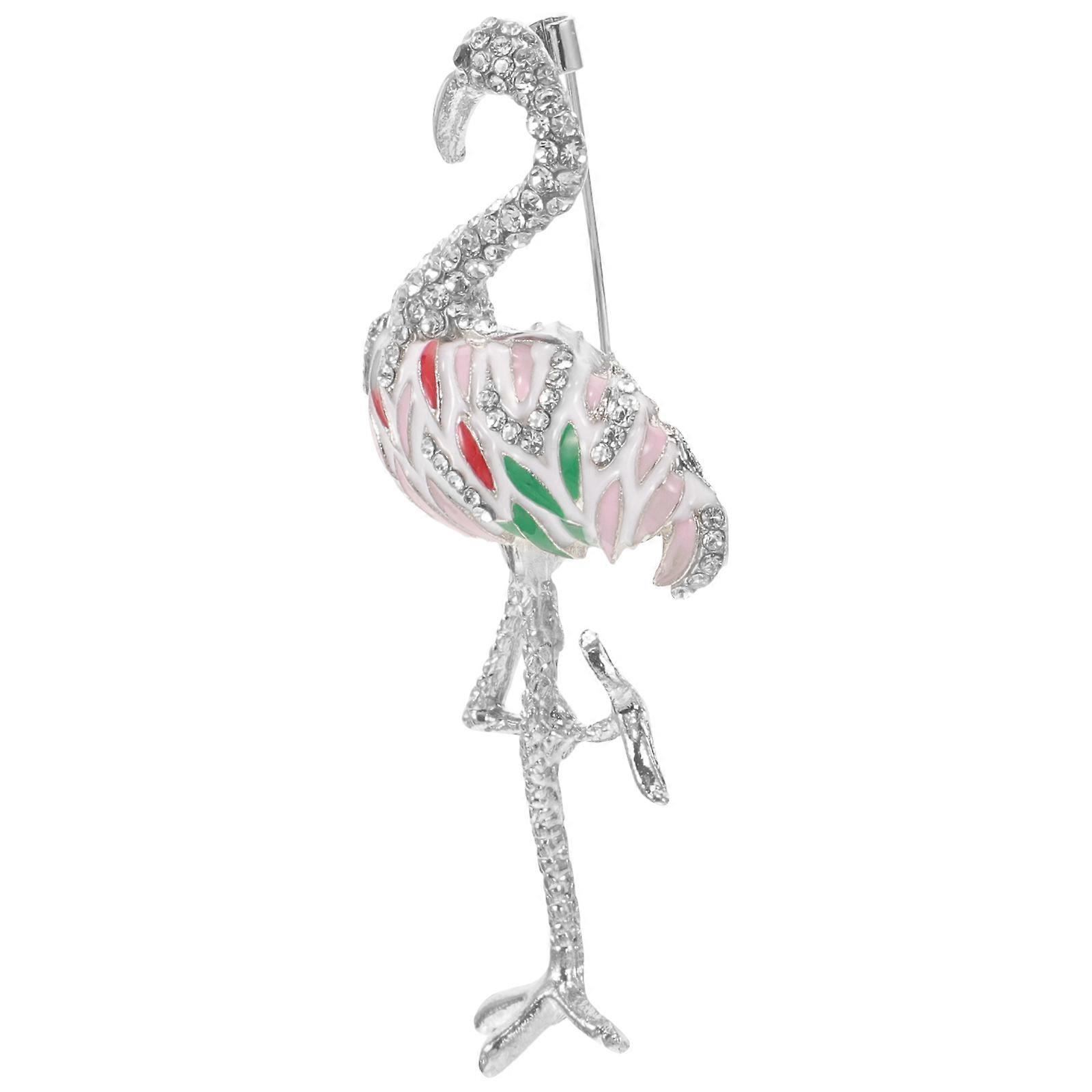 Here's a polished and professional product description based on your input:

 

**Elegant Alloy Flamingo Brooch Pin for Women – Unique Animal Lapel