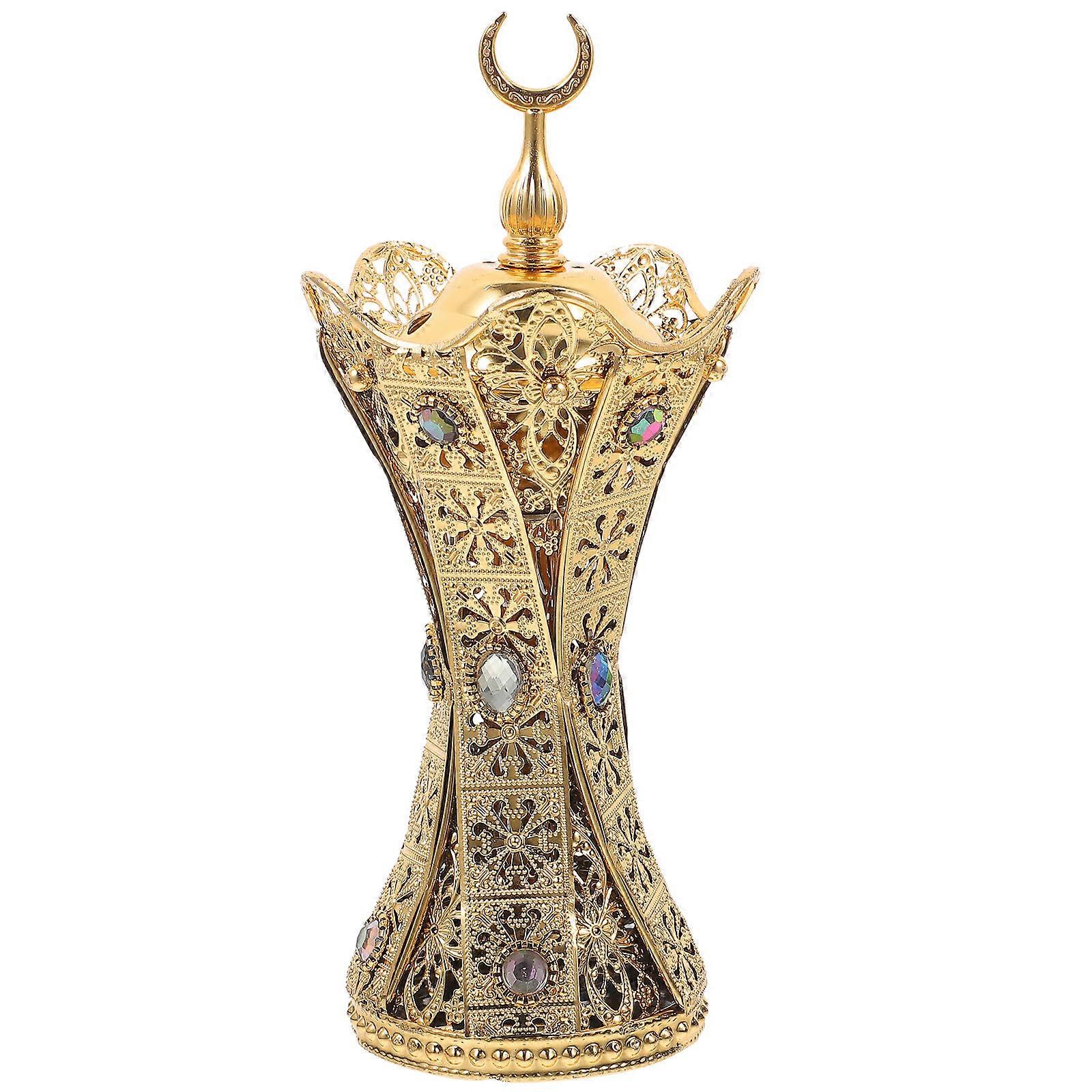 Bakhoor Burner معدن مزخرف مبخرة كهربائية مساعدة التأمل لغرفة النوم 22.00X10.00X10.00CM تنقية الهواء 1 قطعة