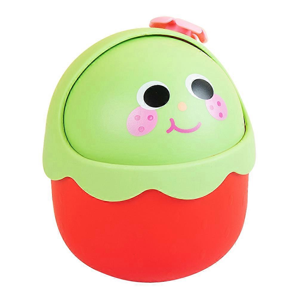 Desk Trash Can Mini Multi-Functional Desktop Garbage Bin Office Accessory Red Rectangular Compact Trash Holding 1Pack