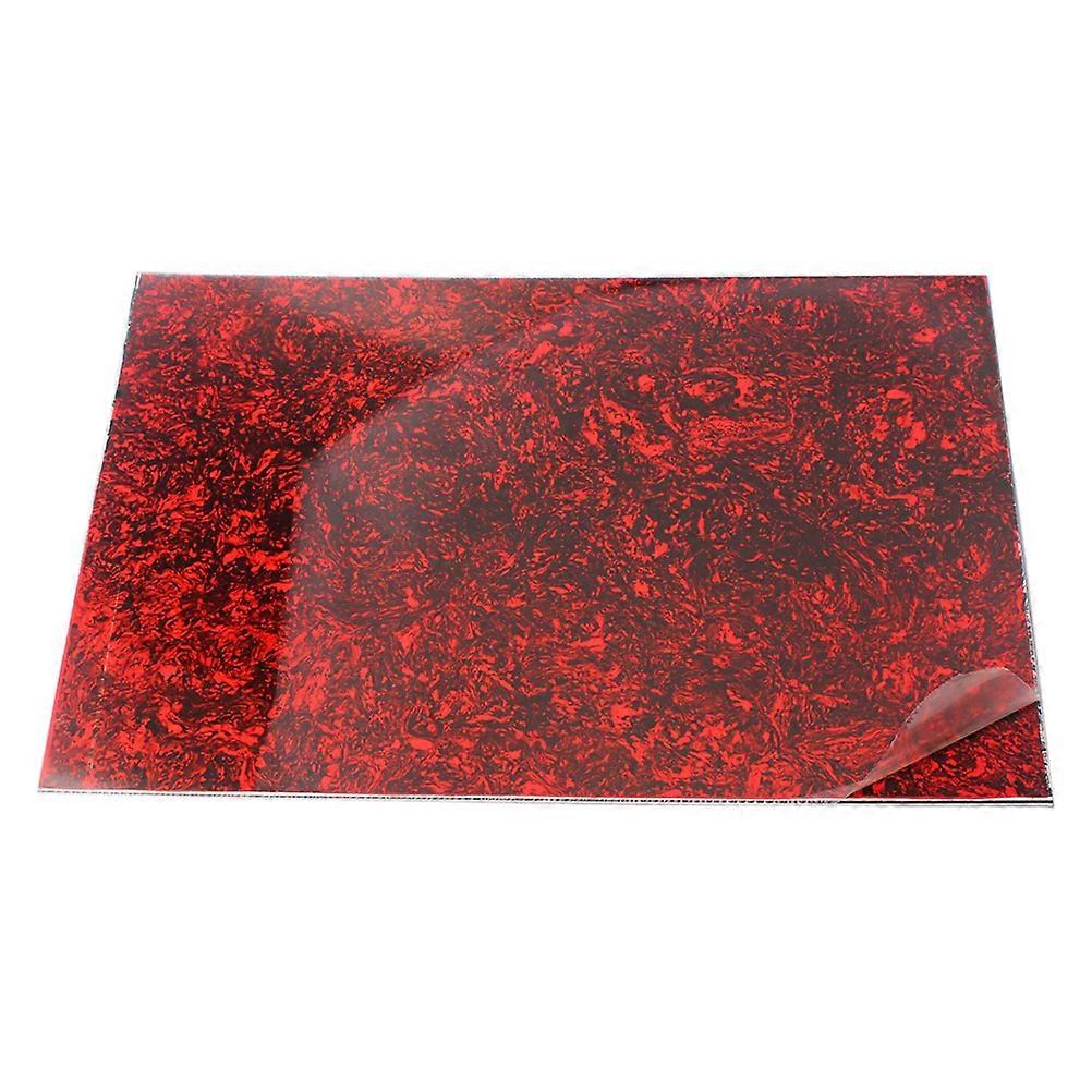 44 x 29cm Acoustic Guitar Scratch Plate Pickguard Sheet DIY Guitar Bass Pickguard Blank Pickguard Sheet Materials (New Red Tortoise Shell)