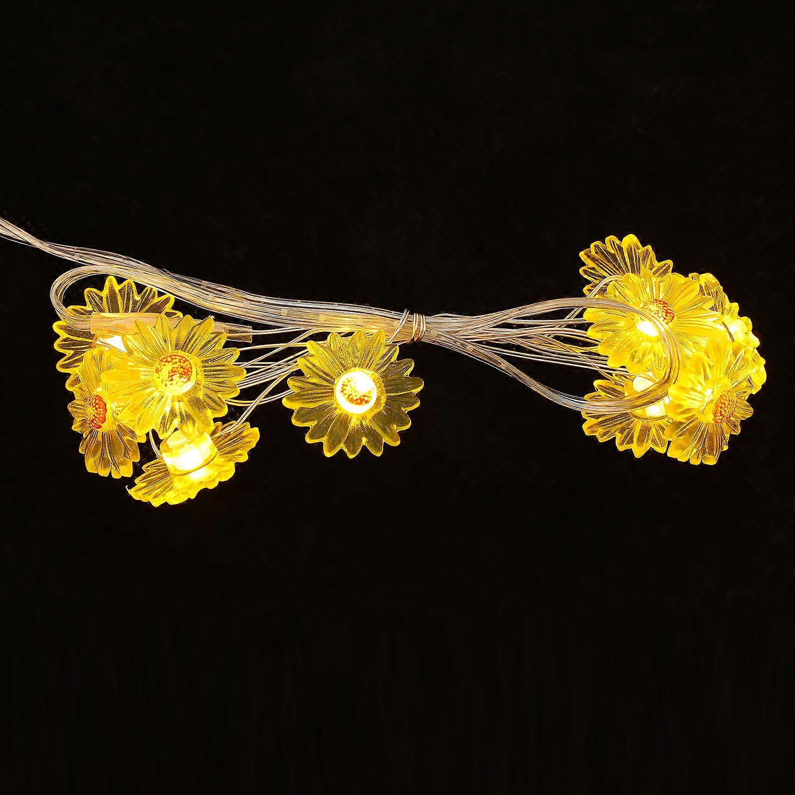 LED Lamp String Small Daisy Style Light String Night Lamp Adornment No Battery
