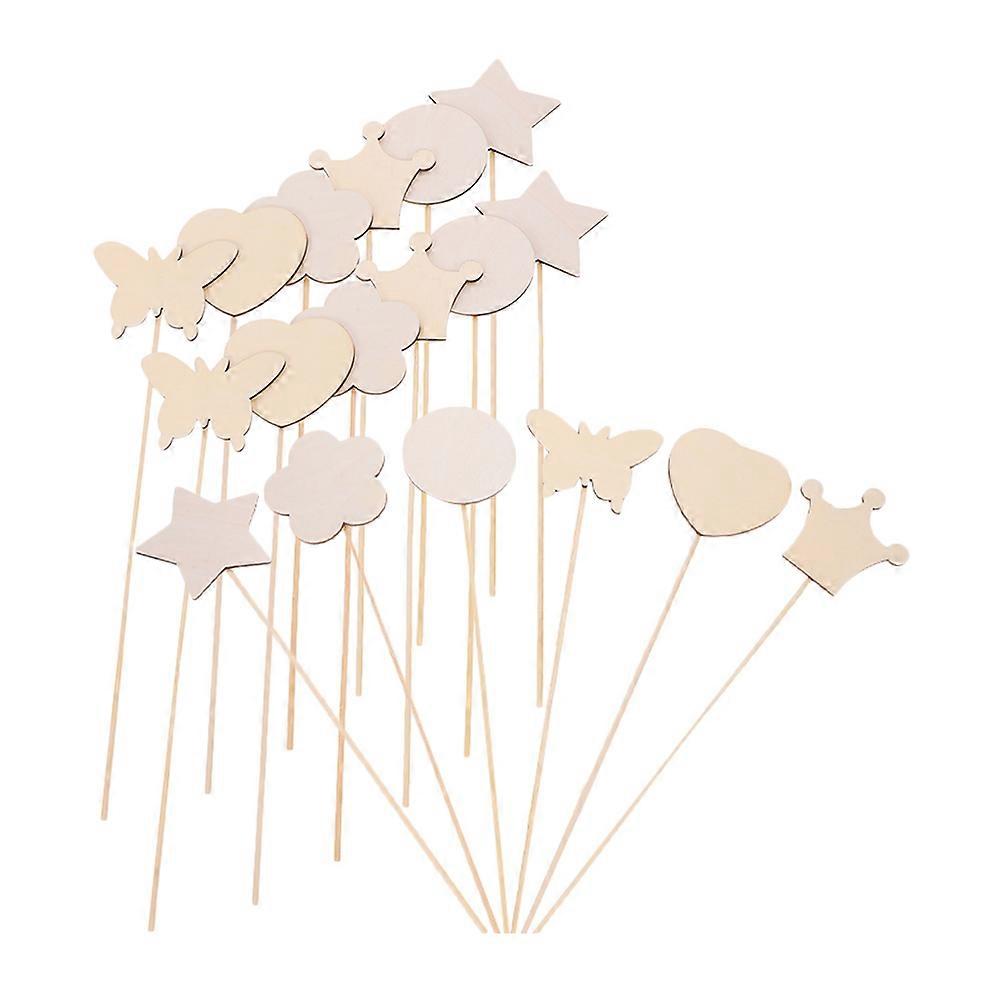 DIY Fairy Wands for Crafts at Home Beige Synthetic Material Unfinished Sticks with Smooth Edges 18pcs