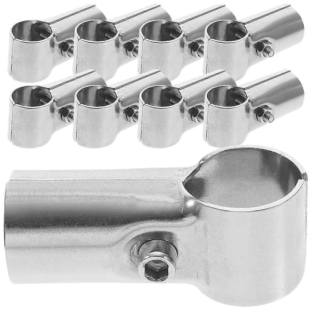 12pcs Stainless Steel Fence End Rail T Clamps, Durable Pole Clamps for Easy Installation, Compatible with Various Fences and Handrails, Wear and High