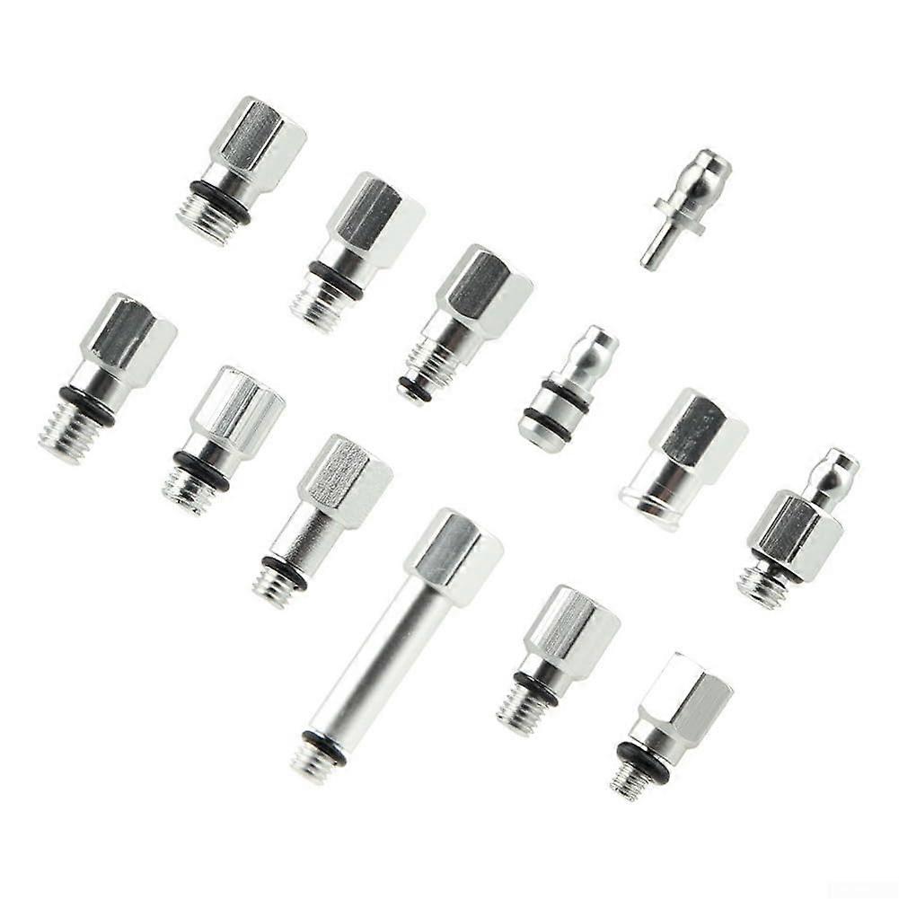 13-Piece Bicycle Brake Bleeding Kit with Durable Aluminum Alloy Connectors for Easy Maintenance and Compatibility