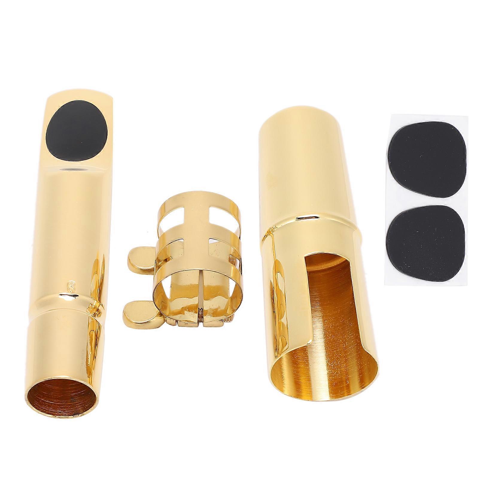 Metal Bariton Saxophone Metal Mouthpiece with Cap Pads Musical Instruments Accessory(6C#)