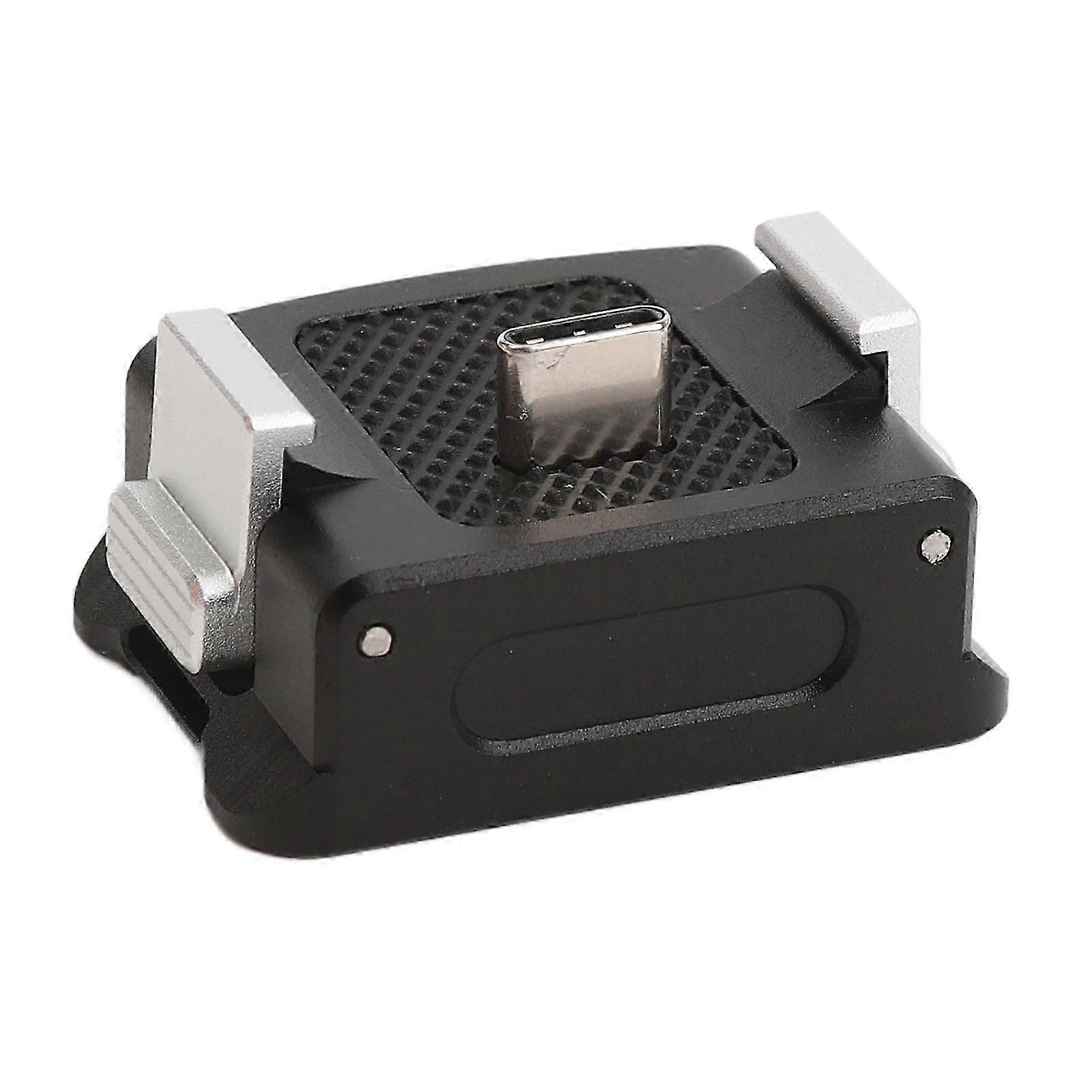 2025 Sports Camera Charging Adapter Base Quick Release Type C Charging Dock with 1/4 Mount Adapter for Osmo Pocket 3