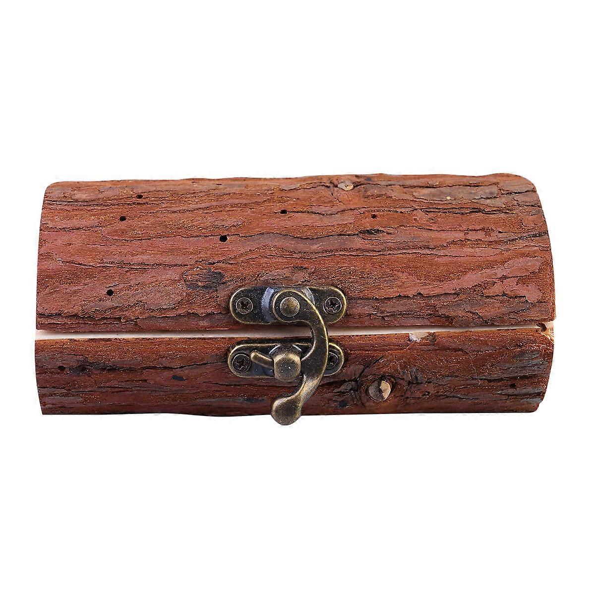 Wooden Ring Box 1 Set Attractive Endurable Creative Jewelry Container for Wedding