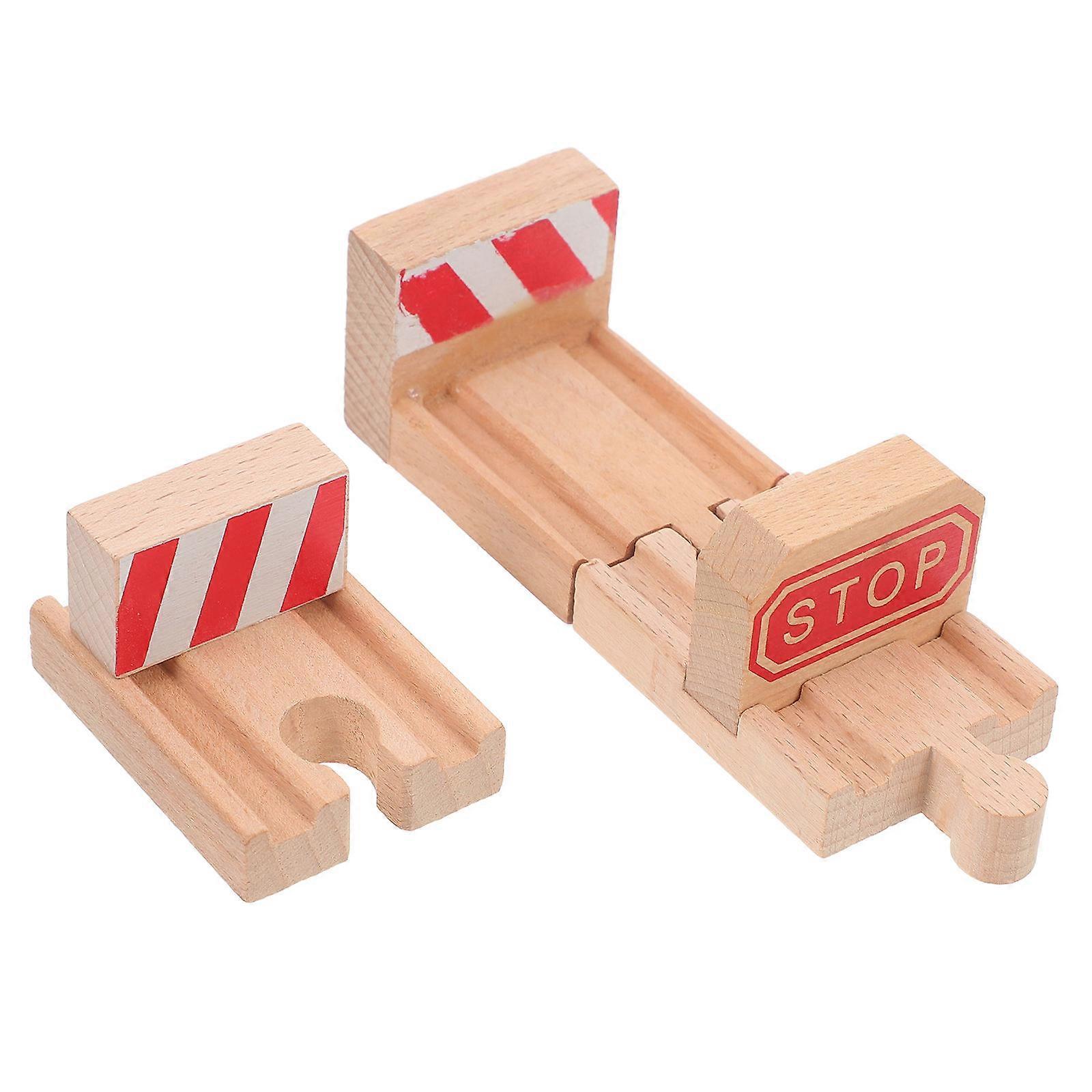 3pcs Train Track Accessories Concave Stop Track for Easy DIY Railway Layouts and Expanding Play Scenes