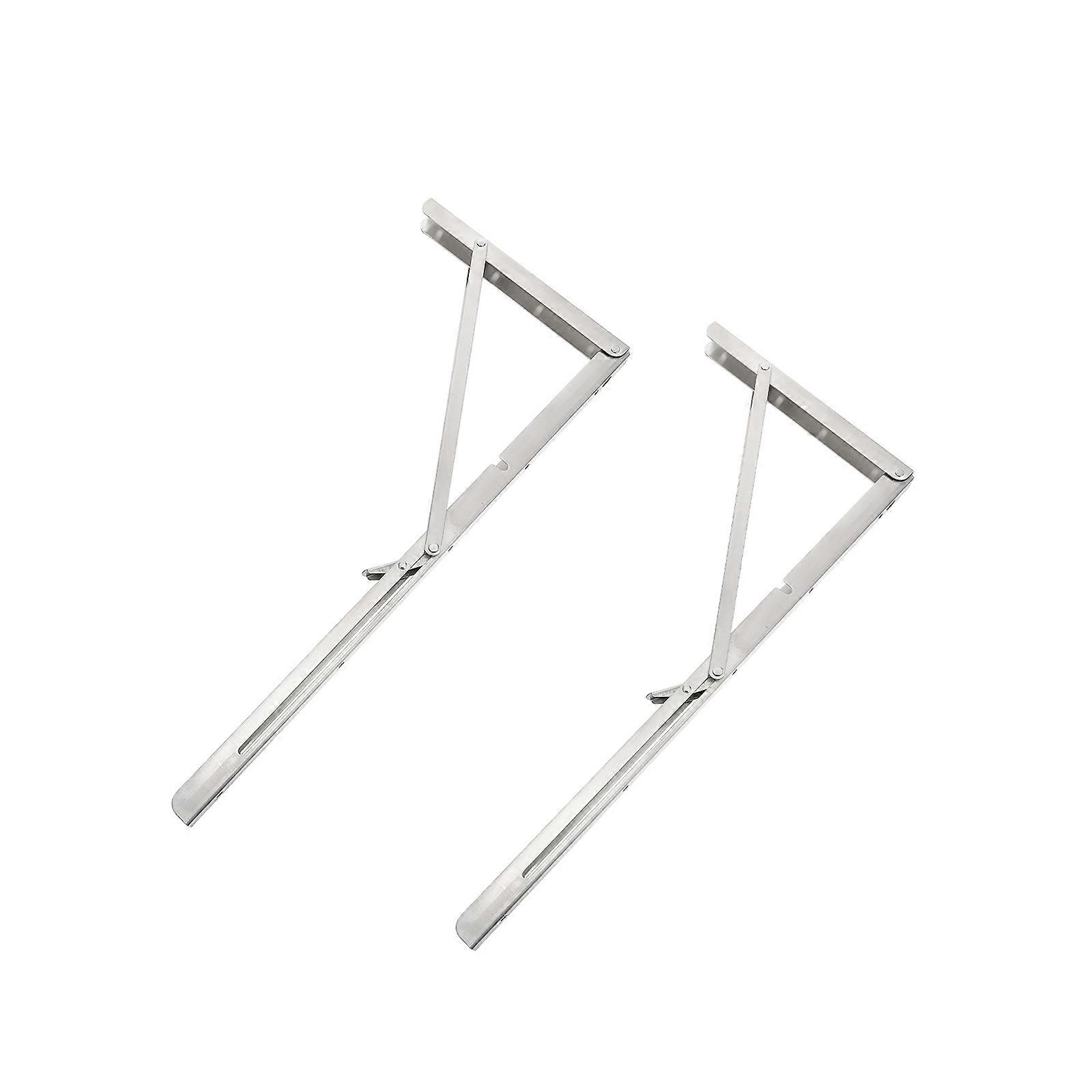Collapsible Brackets 2Pcs Stainless Steel Supports For desk Board 7.9X4.2X1In Simple Design Suitable For Indoor And Outdoor Use