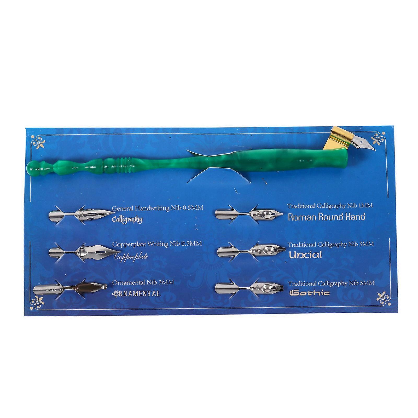 Elegant Round Tip Dip Pen With Replaceable Nibs Suitable For Calligraphy Enthusiasts 1 Set