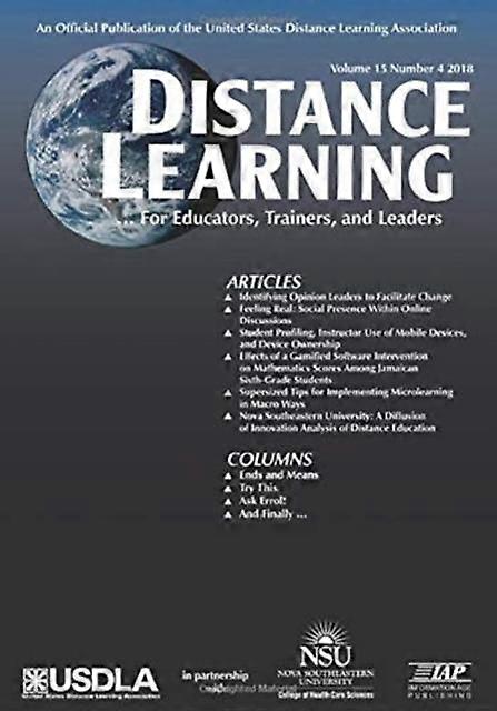 Distance Learning Vol 15 Issue 4 Paperback