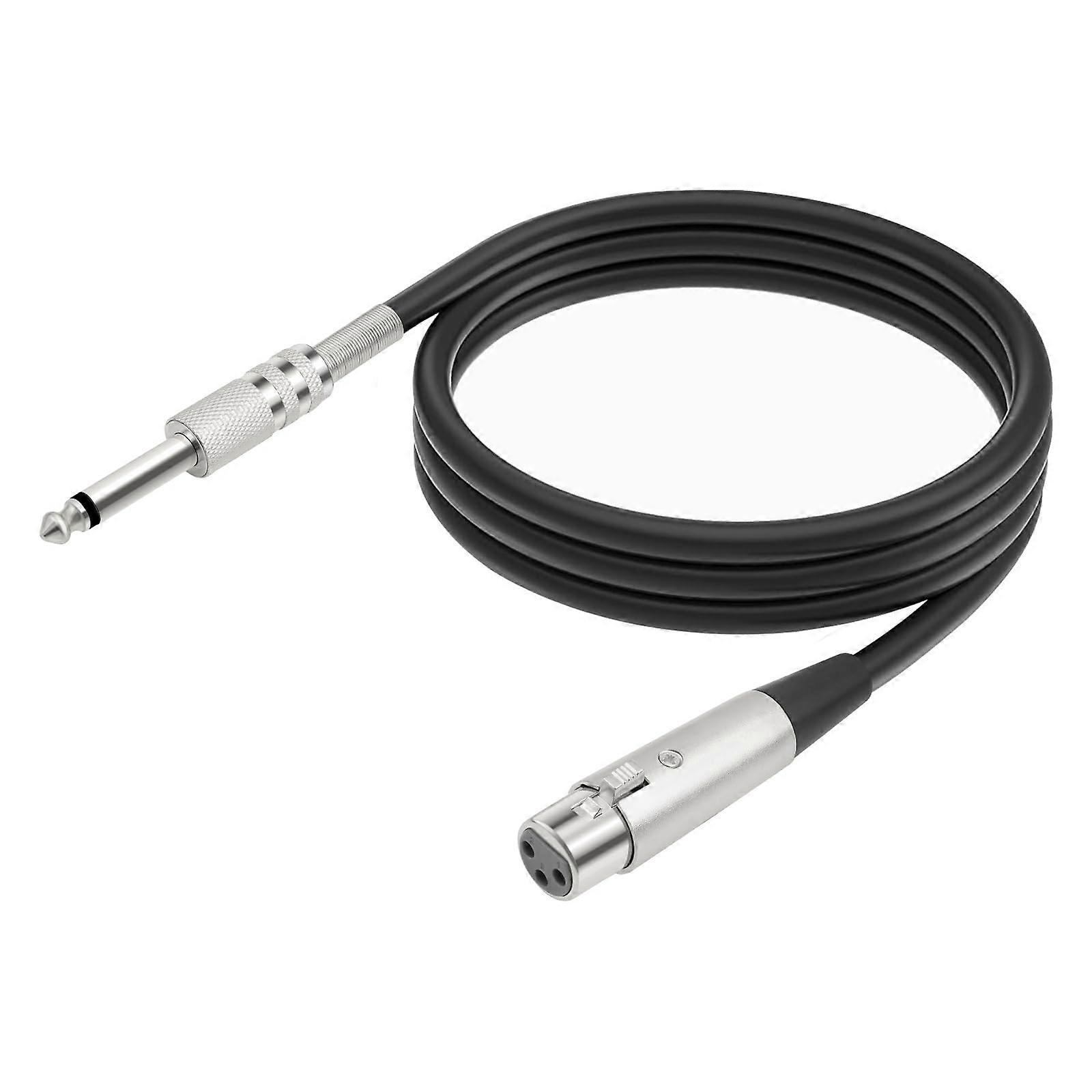 Mic Cable 1/4 Inch To Female Unbalanced Microphone Cable, Low Noise, Minimized Signal Interference, Stage-Grade