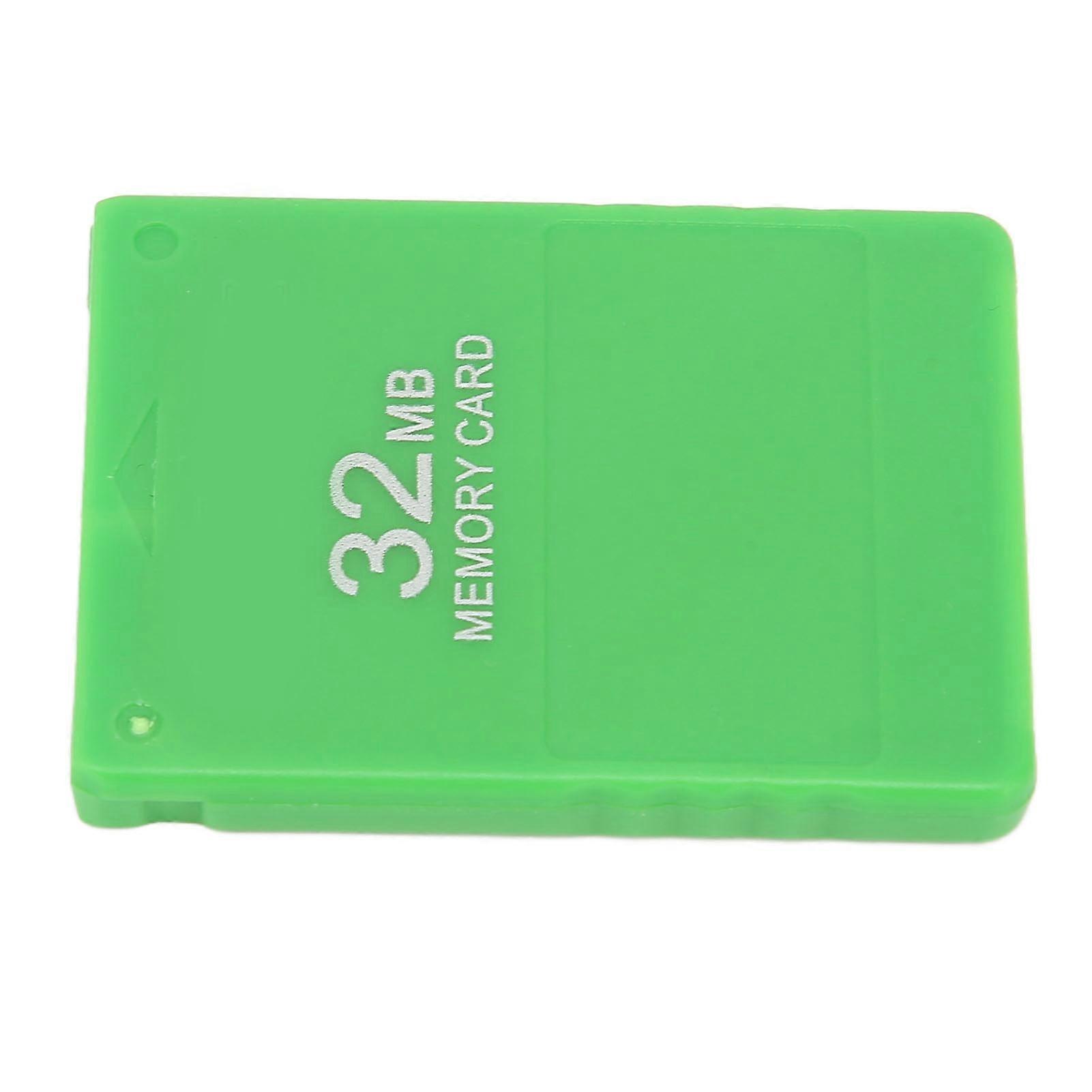 32MB Game Memory Card High Speed FMCB 1.966 Memory Card Data Storage Memory Card for PS2Green 
