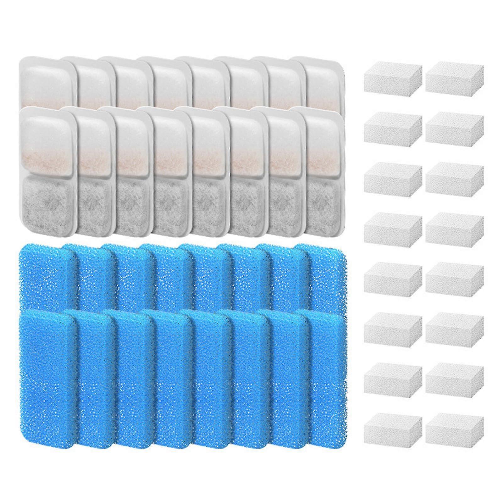8/12/16 Pack Replacement Filters for Pet Water Fountain, Unique Rectangle Dual Filtration for 16 Plus Models