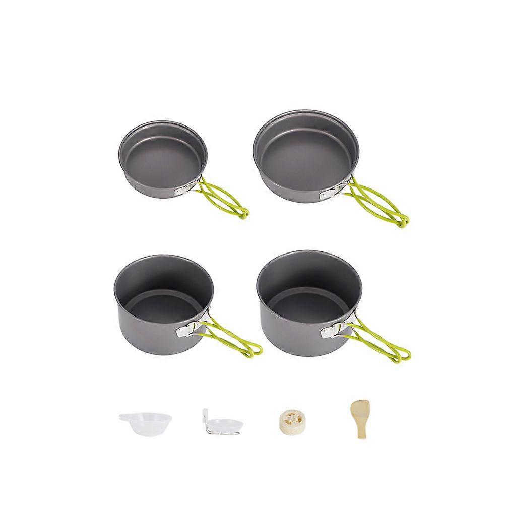 Camp Cooking Set for Outdoor Activities Using Durable Black Non-stick Cookware for Hiking and Picnics 1 Set