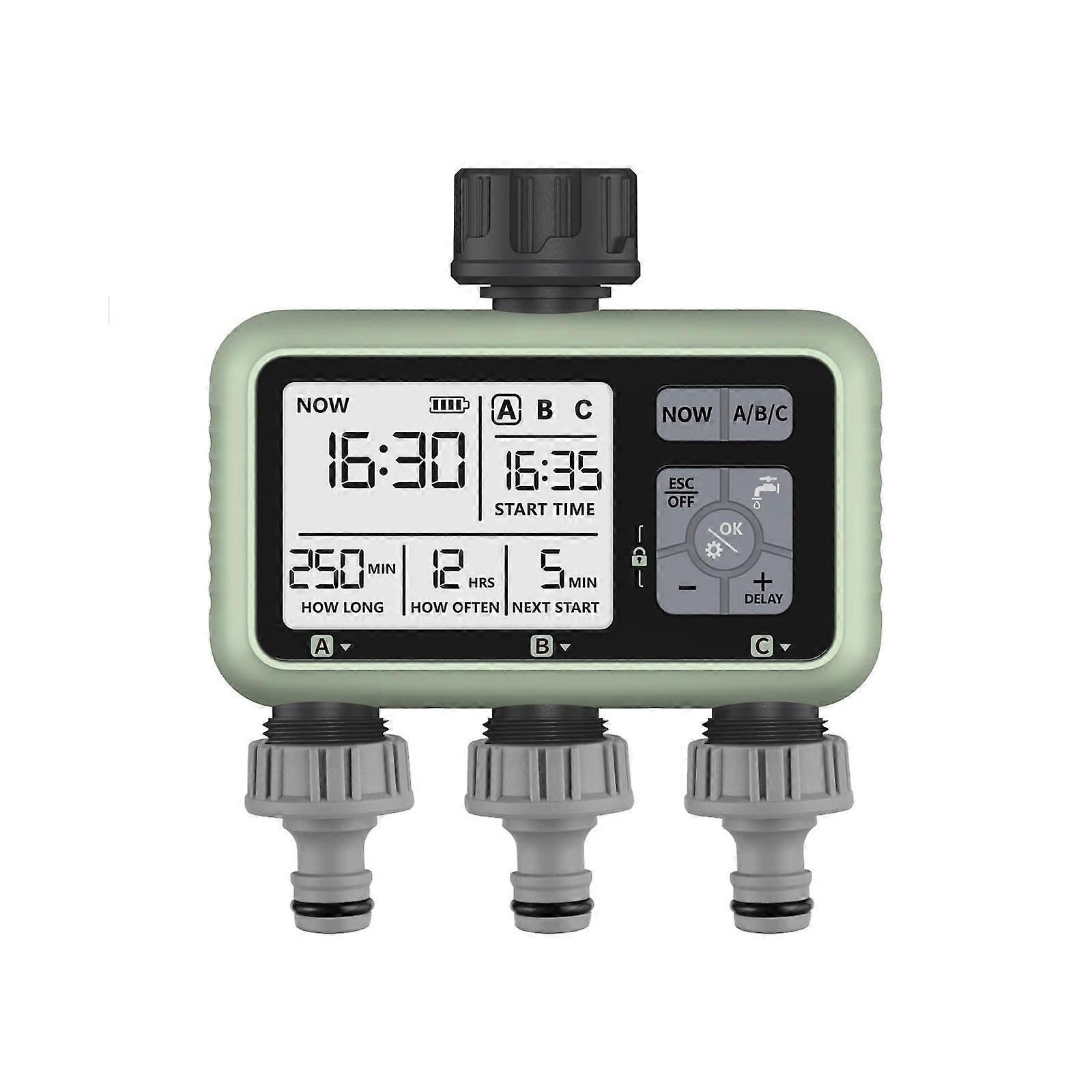Digital Garden Sprinkler with 3 Water Outlets and Independent Control Program (HCT378UN) Single Color HCT378UN Ref: 3219