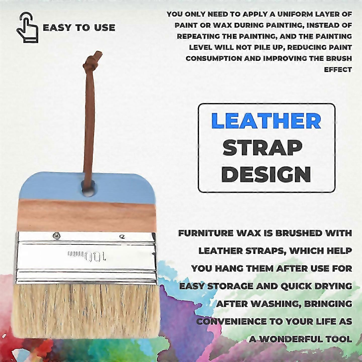 For 3 Pcs Chalk And Wax Paint Brushes Oval Brush