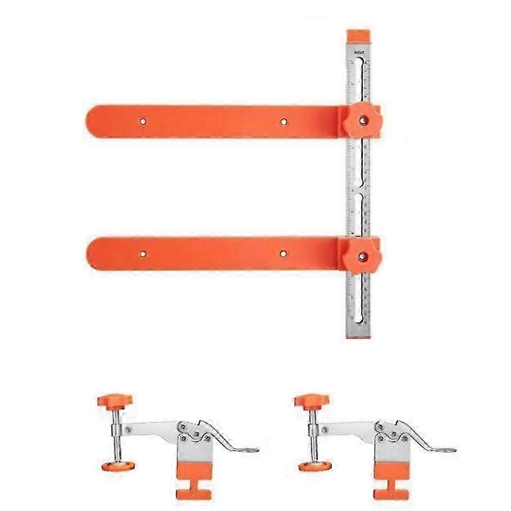 Drawer Slide Installation Jig Kit with Toggle Clamp & Magnetic Arm