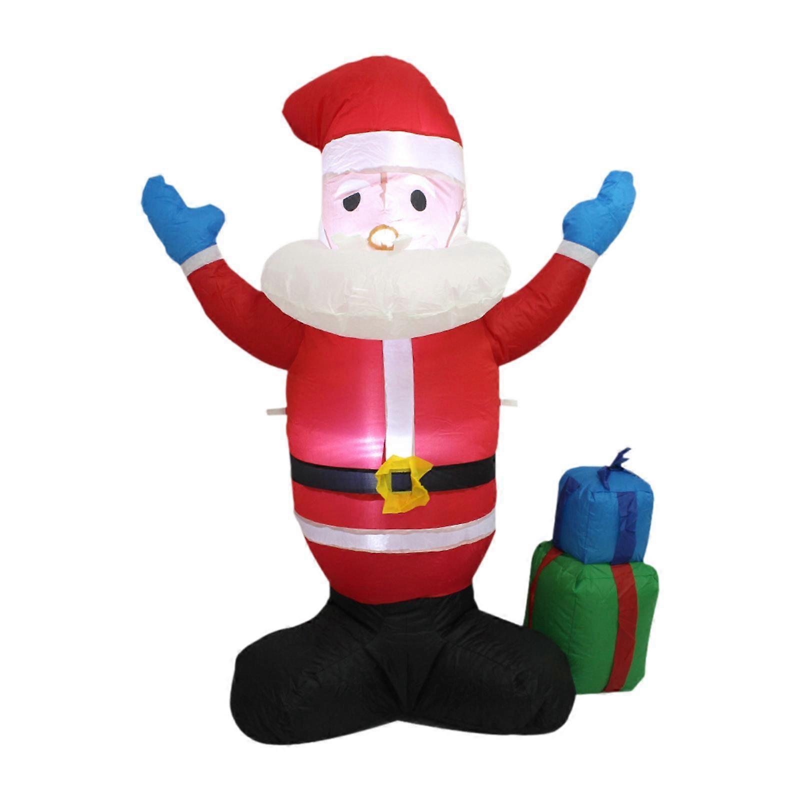 LED Inflatable Christmas Santa Santa Gift for Lawn Yard US Adapter