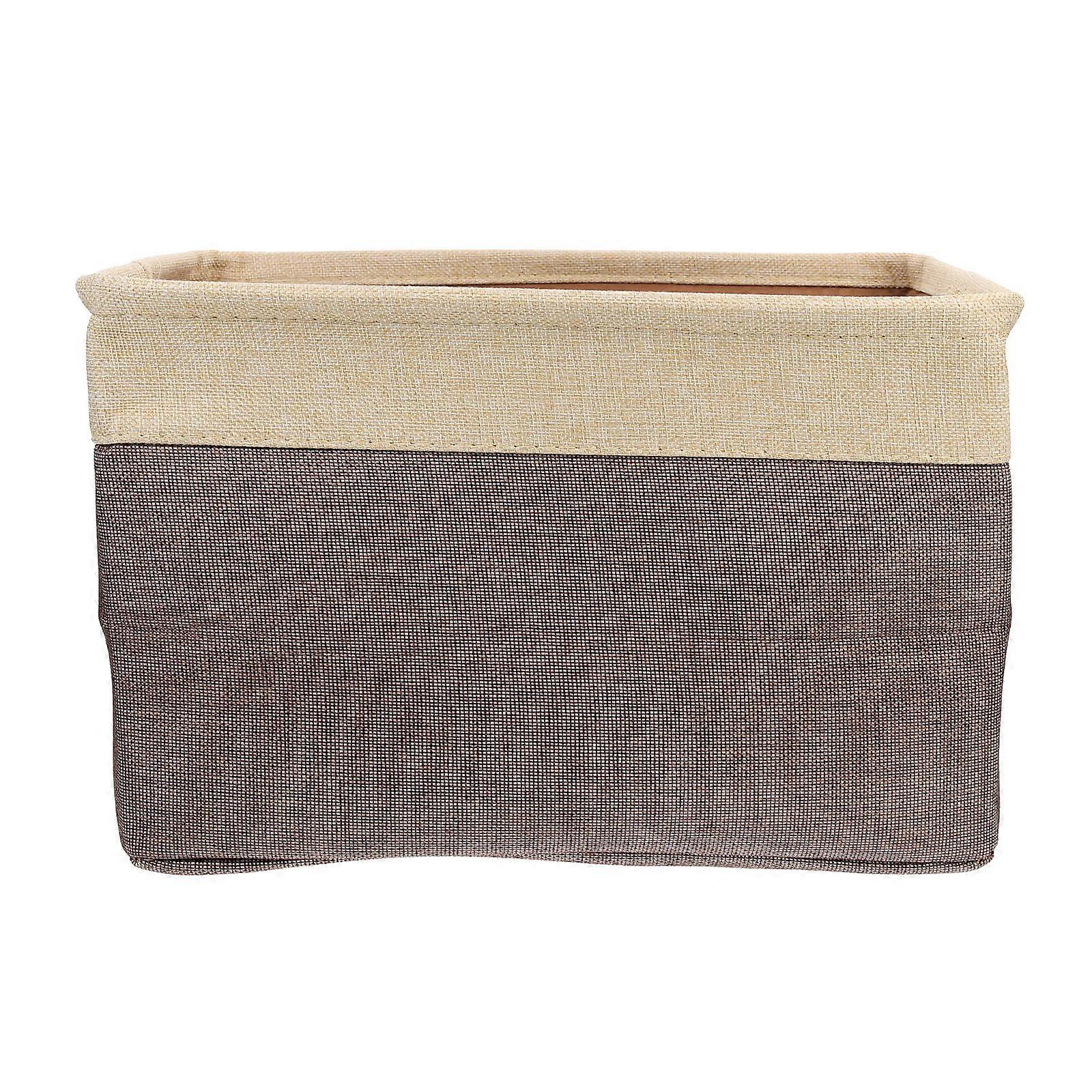 Foldable Multi Function Cotton Linen Storage Basket for Clothes & Home Organization – Thickened Frame, Natural Beige & Color Options for Room Tidying
