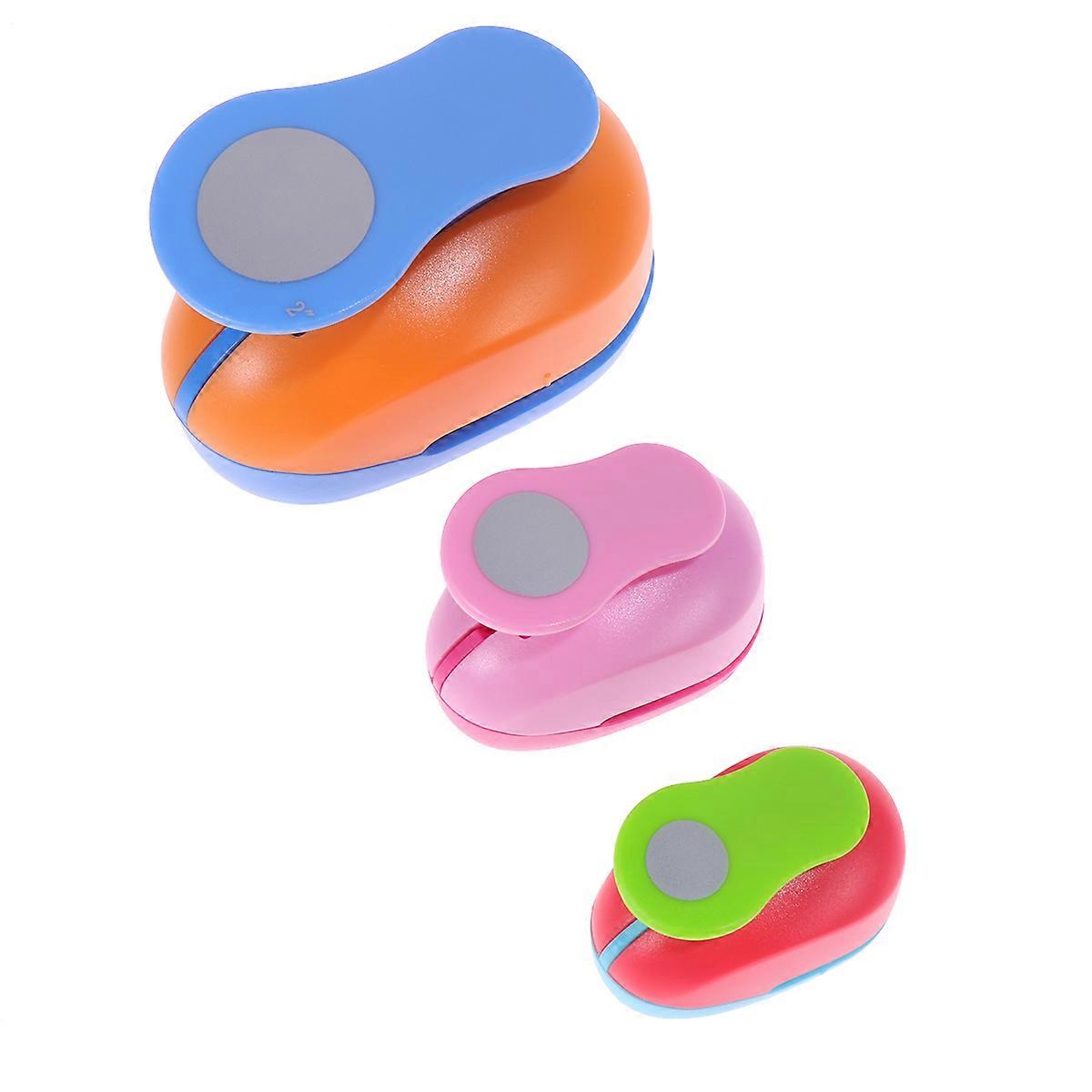 DIY Craft Punch for Scrapbooking with Assorted Colors and Sizes 1.5cm 2.5cm 5cm Perfect for Kids and Adult Paper Crafts