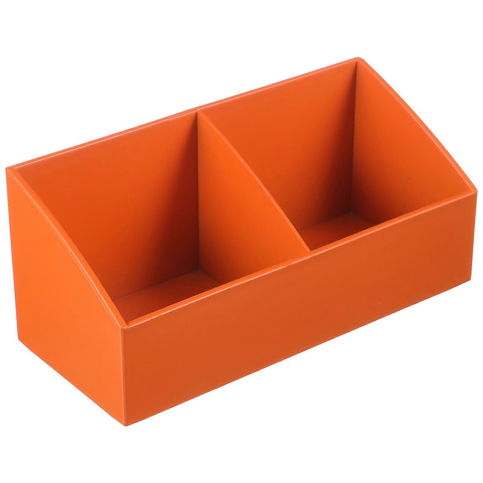 Compartmentalized Tea Bag Holder with Sugar & Coffee Packet Storage – Lightweight Organizer for Hotels, Cafes, Restaurants & Home Use – Orange