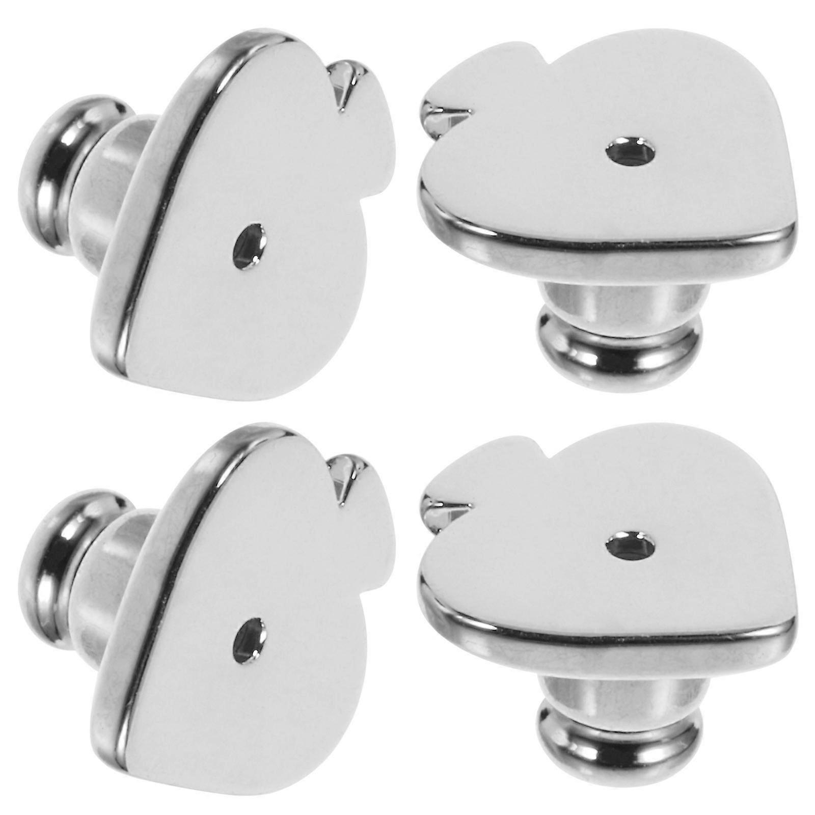 4pcs Silver Copper Earring Backs for and Fashionable Design