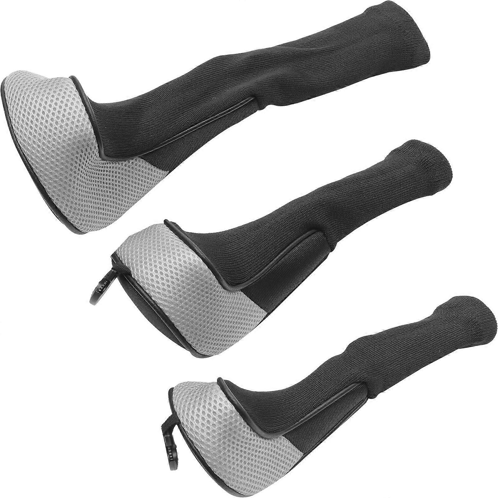 Golf Putter Protectors Mesh Club Covers Preventing Damage Stain Resistant Nylon Mesh Yarn 3Pcs