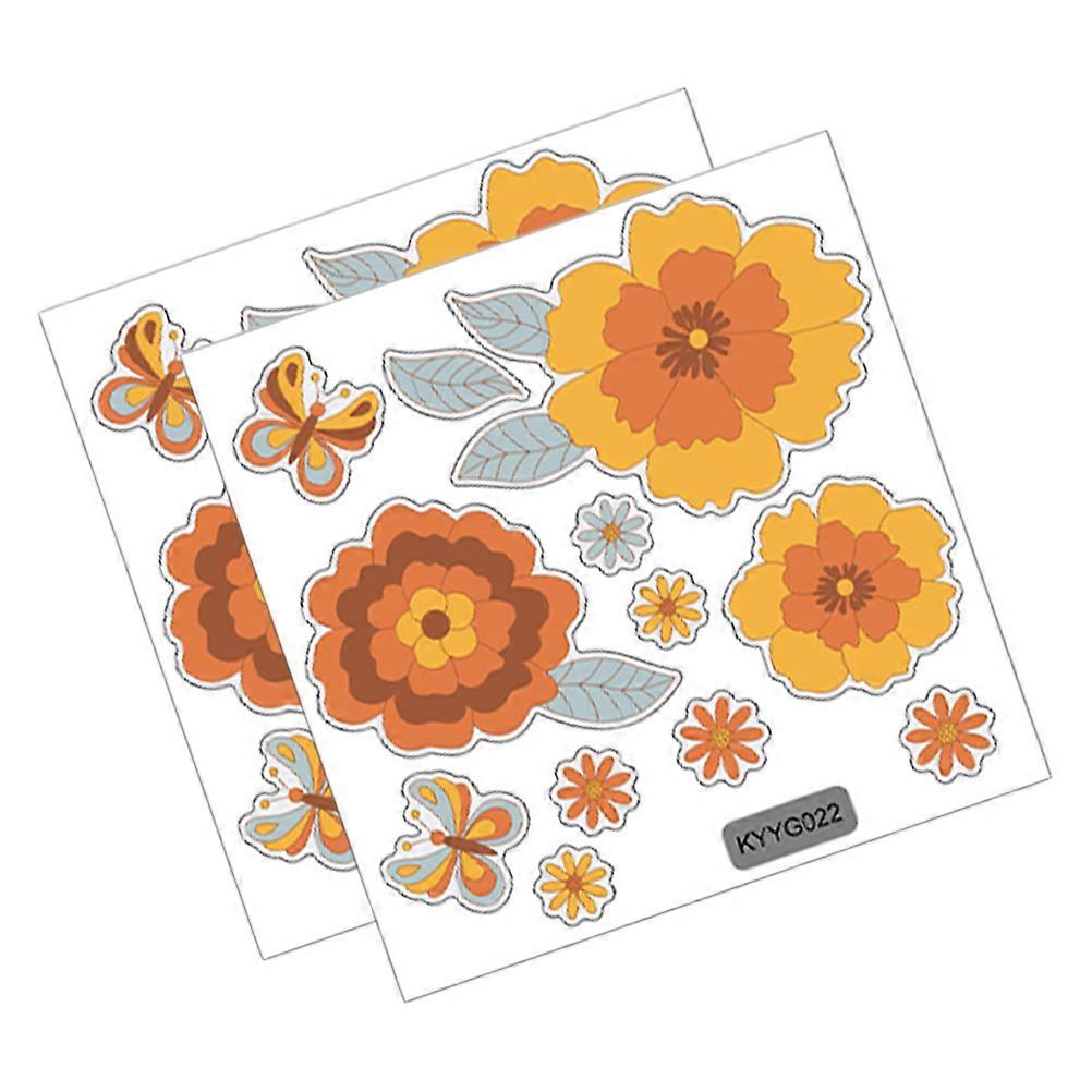 Assorted Color Glowing Wall Stickers Butterfly Shape Indoor Use PVC 2 Sets