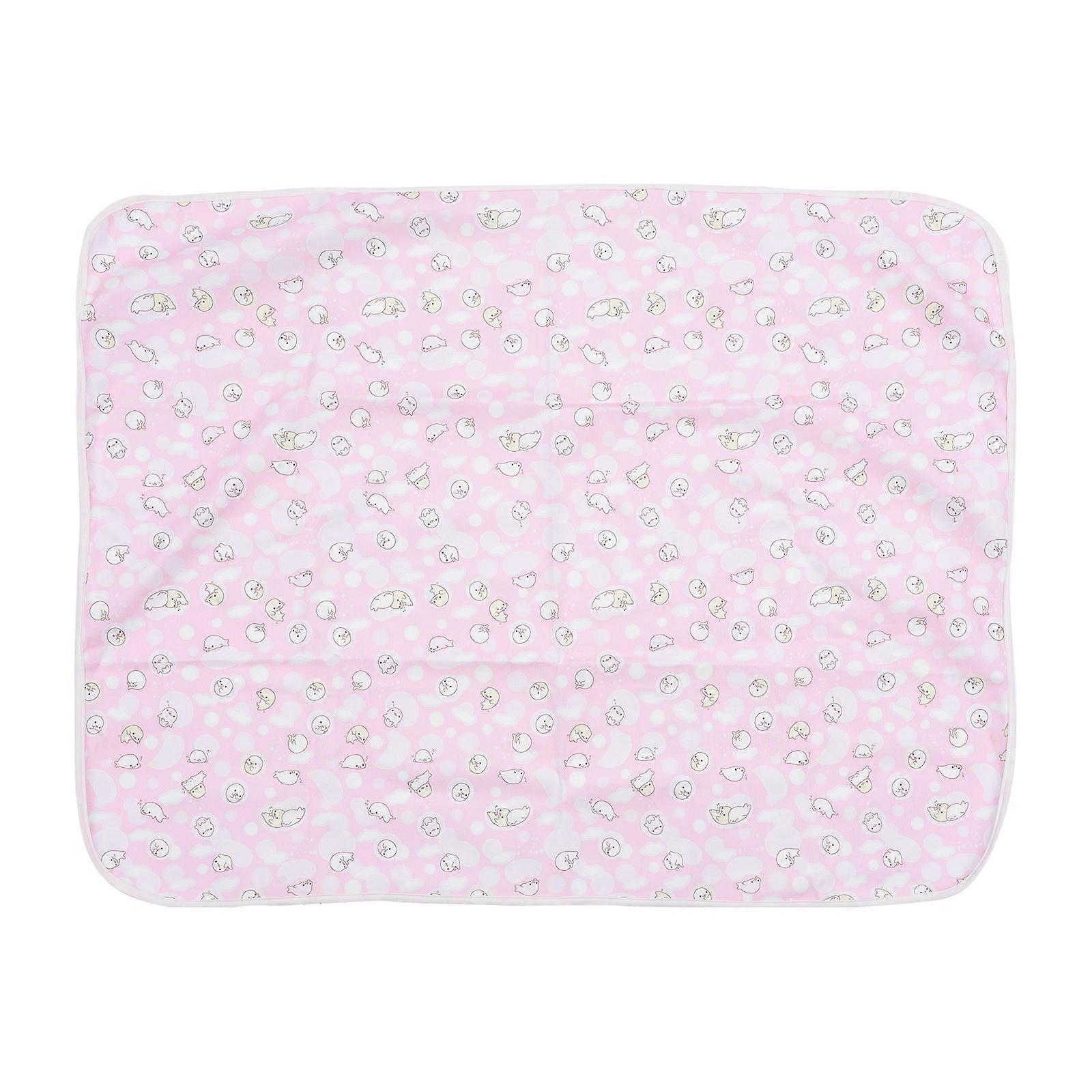 Reusable Pee Pad For Baby Bed Protection 90x70cm Pink Waterproof Practical 1Pack