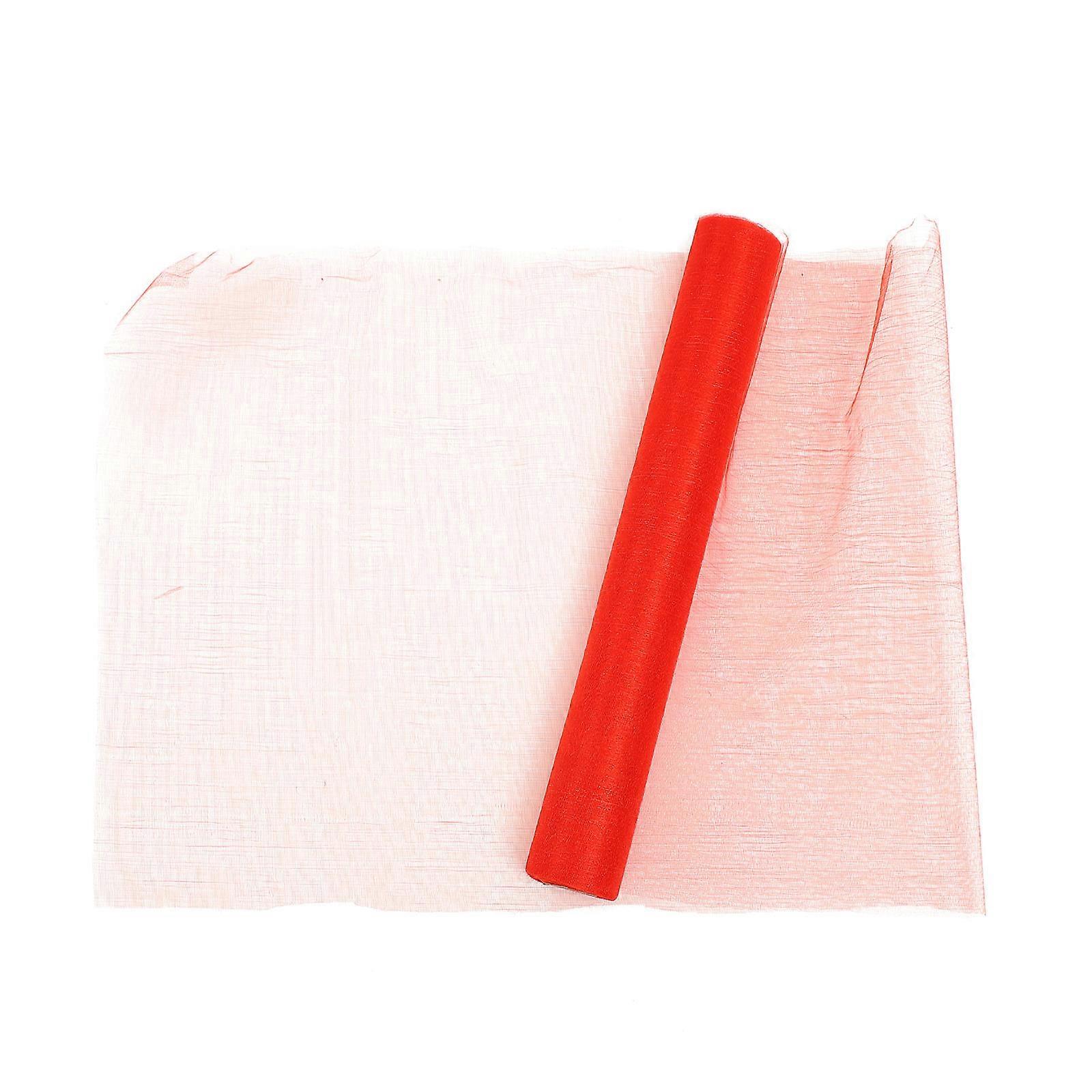 Stair Handrail Ribbon Decor For Holiday Celebrations Crafted From High-Grade Material In Red Color 1 Roll Per Set