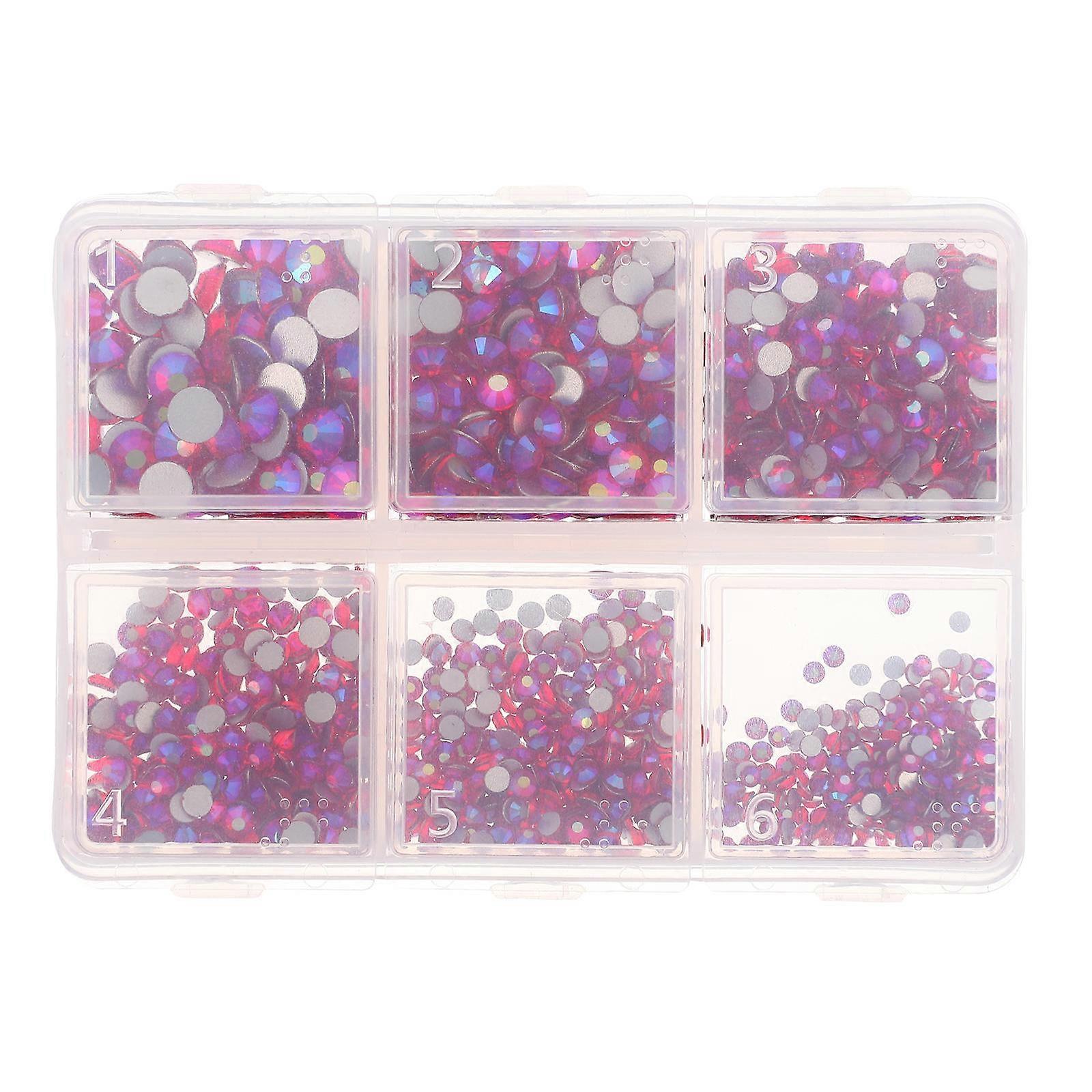 Rosy Flatback Nail Accessories For Professional Nail Salon Users -288pcs DIY Nail Box