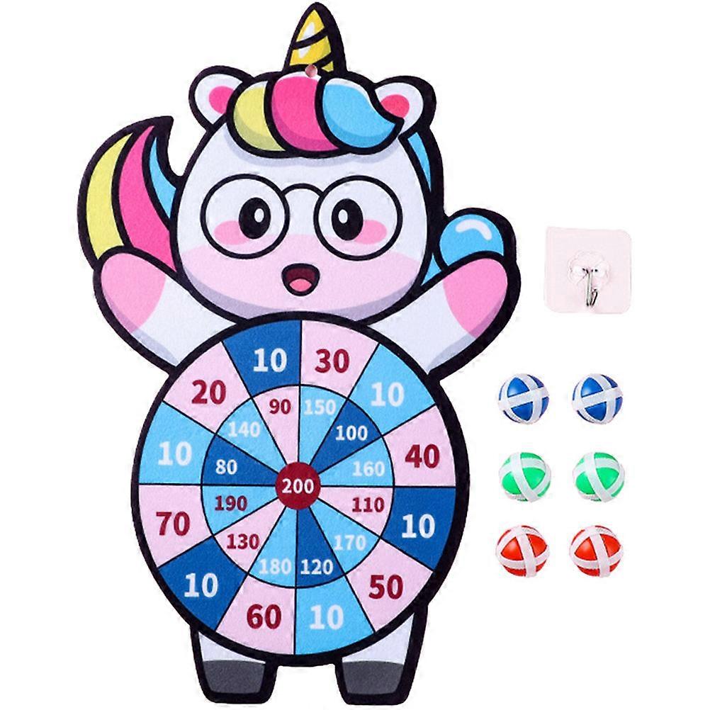 Kids Toys Dart Board Sticky Ball Set Perfect For Toddler Plaything Activities Enhancing Hand-Eye Coordination 1 Set