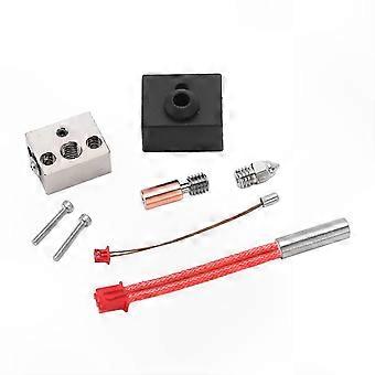 Bimetal Heating Block Kit for 3D Printer Hotend Extruder Nozzle Assembly - Compatible with Ender 3 S1 24V 40W