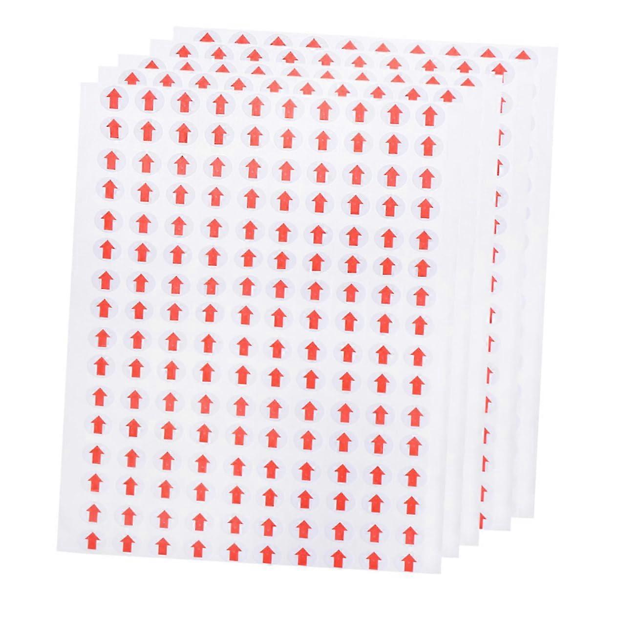 60 Sheets Self-Adhesive Red Label Stickers for Warning, Direction, and Hook Use - Double Stripes Dot Tape